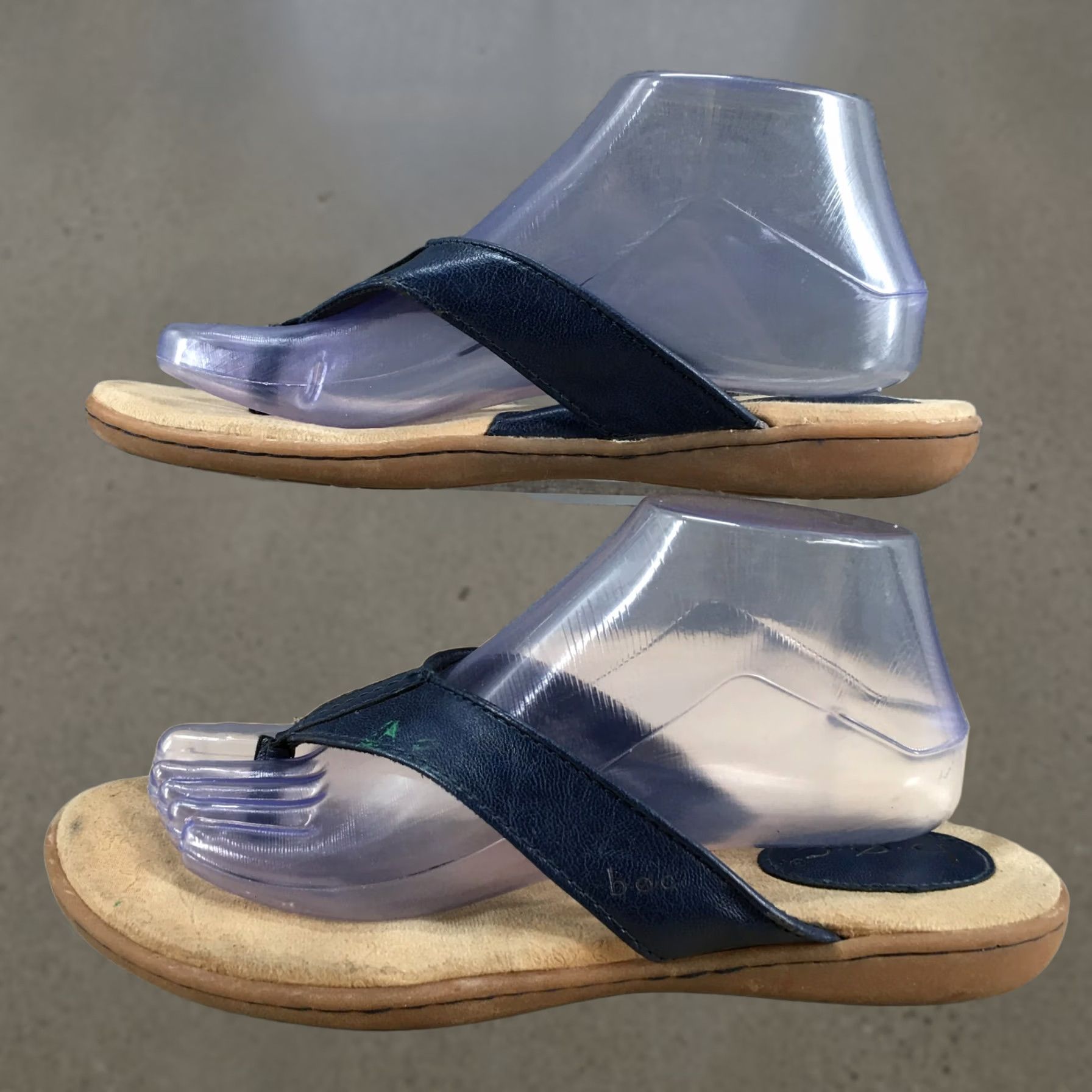 Born Born Concept Sandals Womens 8M Zita Slip On Thong Flats Blue Faux Leather Size US 8 / IT 38 - 1 Thumbnail