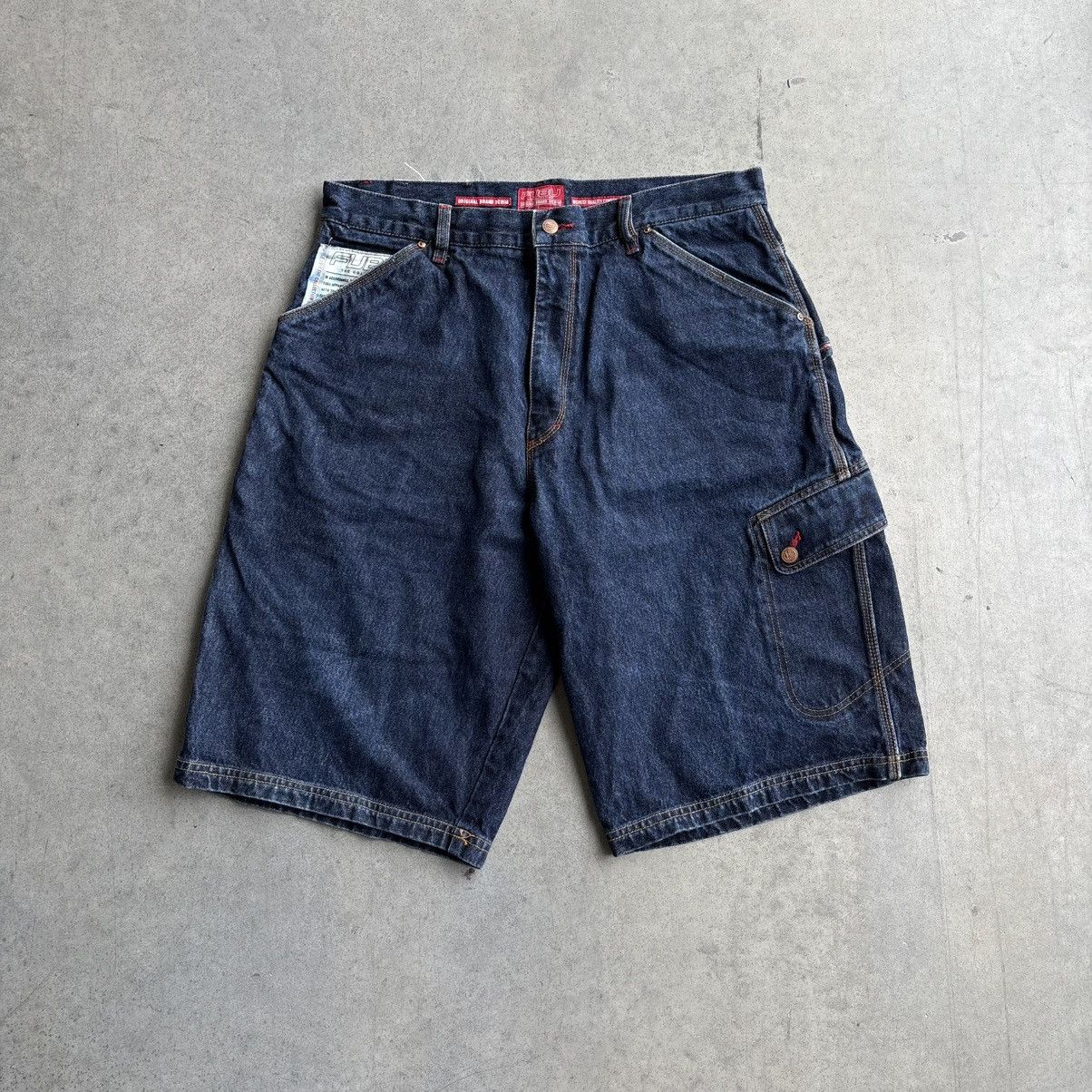 Fubu Vintage Y2K Fubu Jorts Dark Indigo Denim Heavy Baggy 36 Size US 38 / EU 54 - 7 Thumbnail