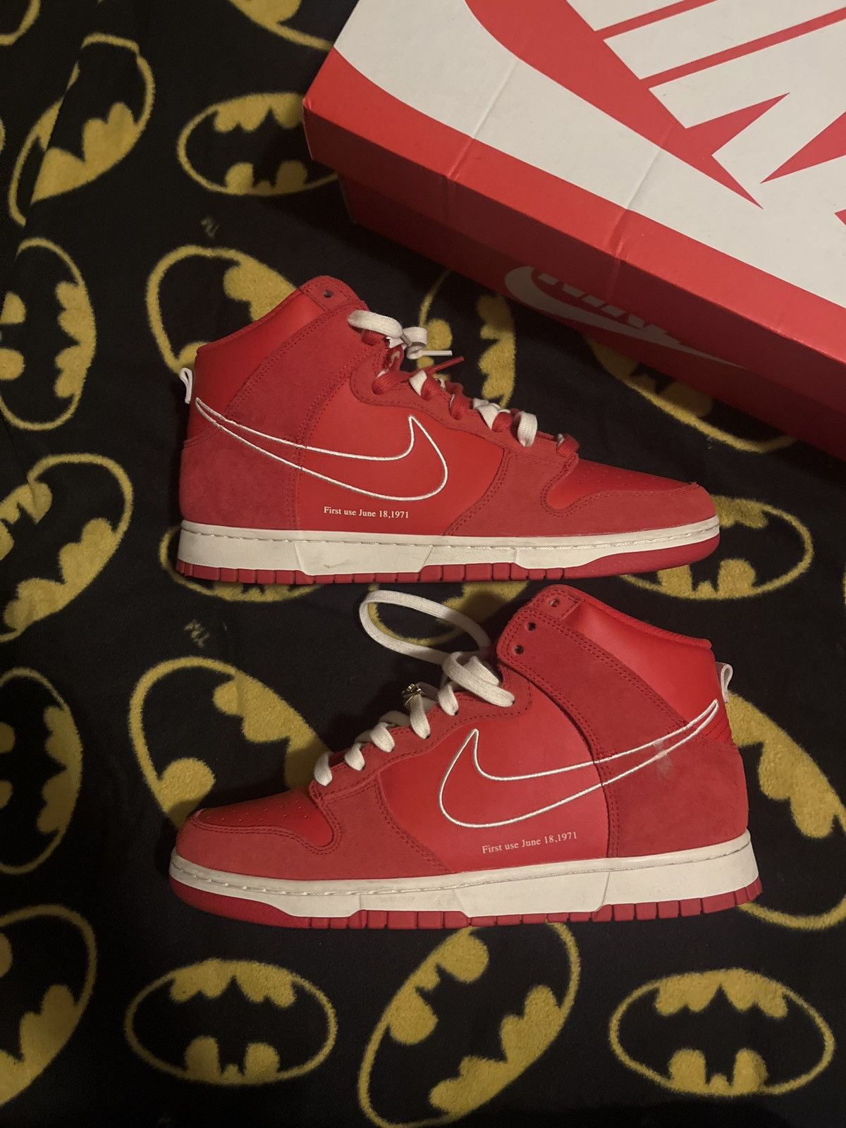 Nike Nike Dunk High SE ‘First Use Pack -University Red’- Size US 12 / EU 45 - 5 Thumbnail