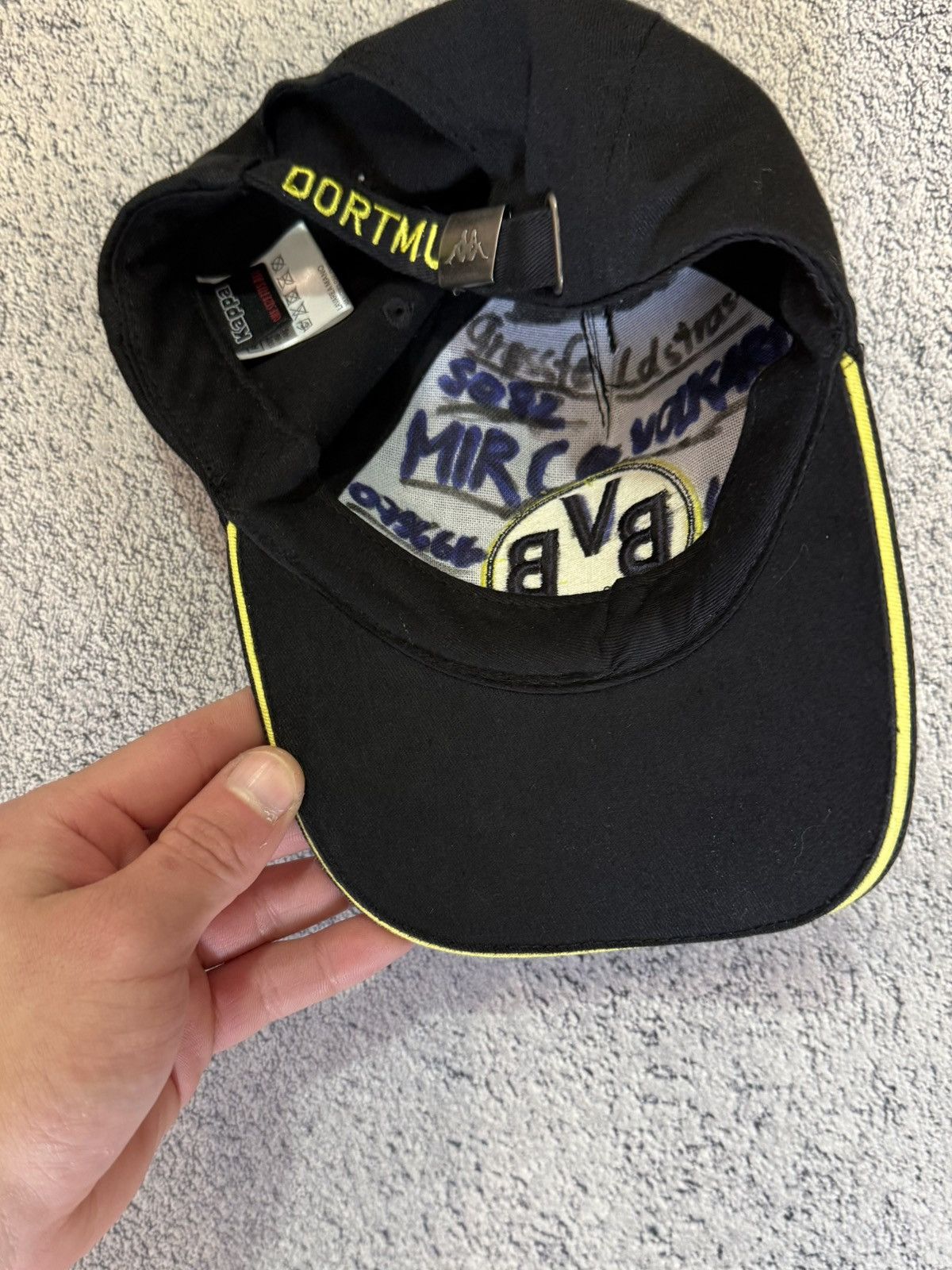 Kappa Vintage Borussia Dortmund BVB 09 Kappa Cap Hat Logo Football Size ONE SIZE - 13 Thumbnail