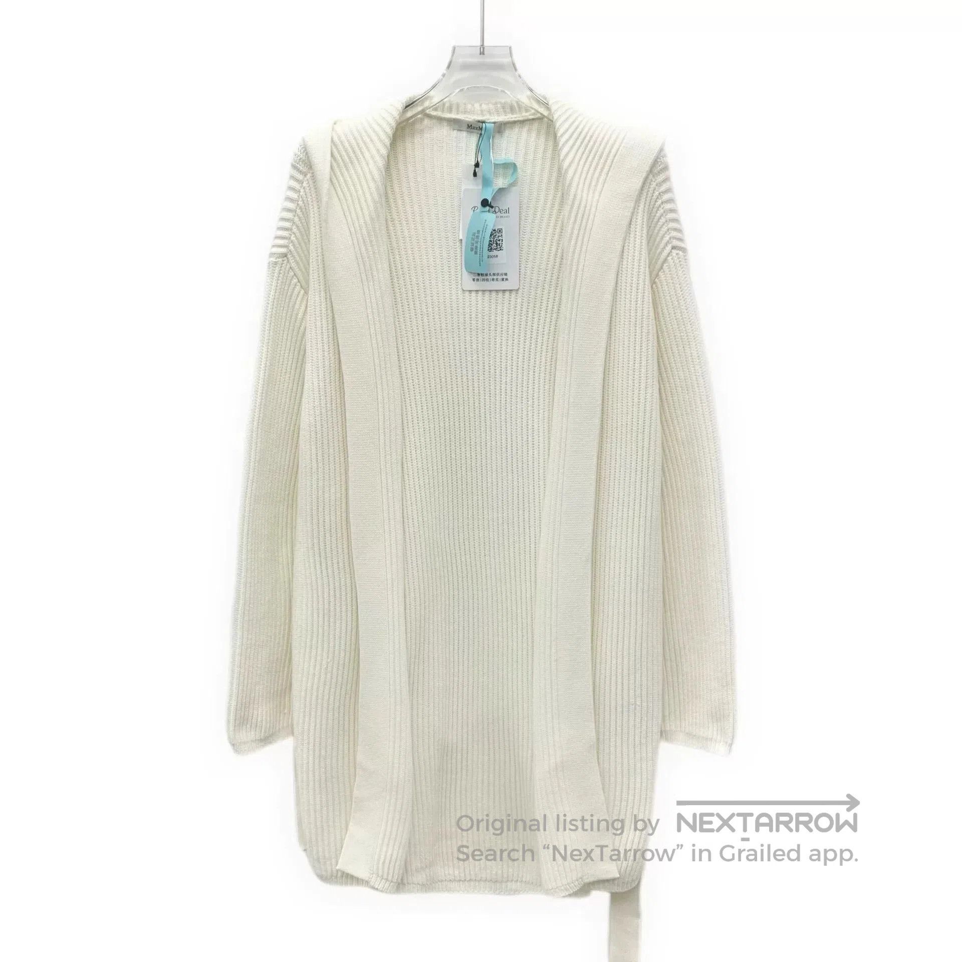 Other maxmara white cotton knit hooded cardigan. Size US L / EU 52-54 / 3 - 1 Thumbnail