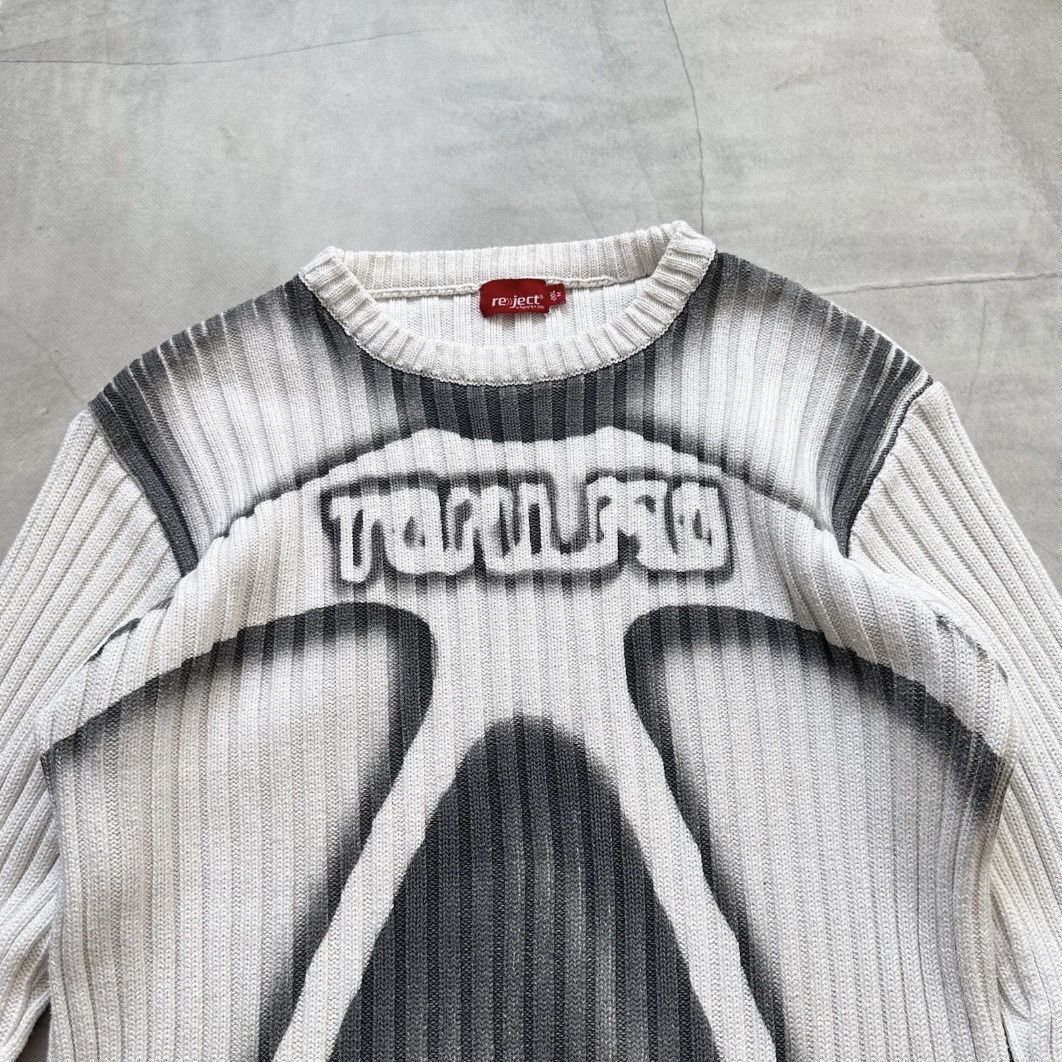 Hysteric Glamour × Undercover 00s Japan Tribal Torso Knit Ribbed Sweater Margiela Vibe Size US M / EU 48-50 / 2 - 8 Thumbnail