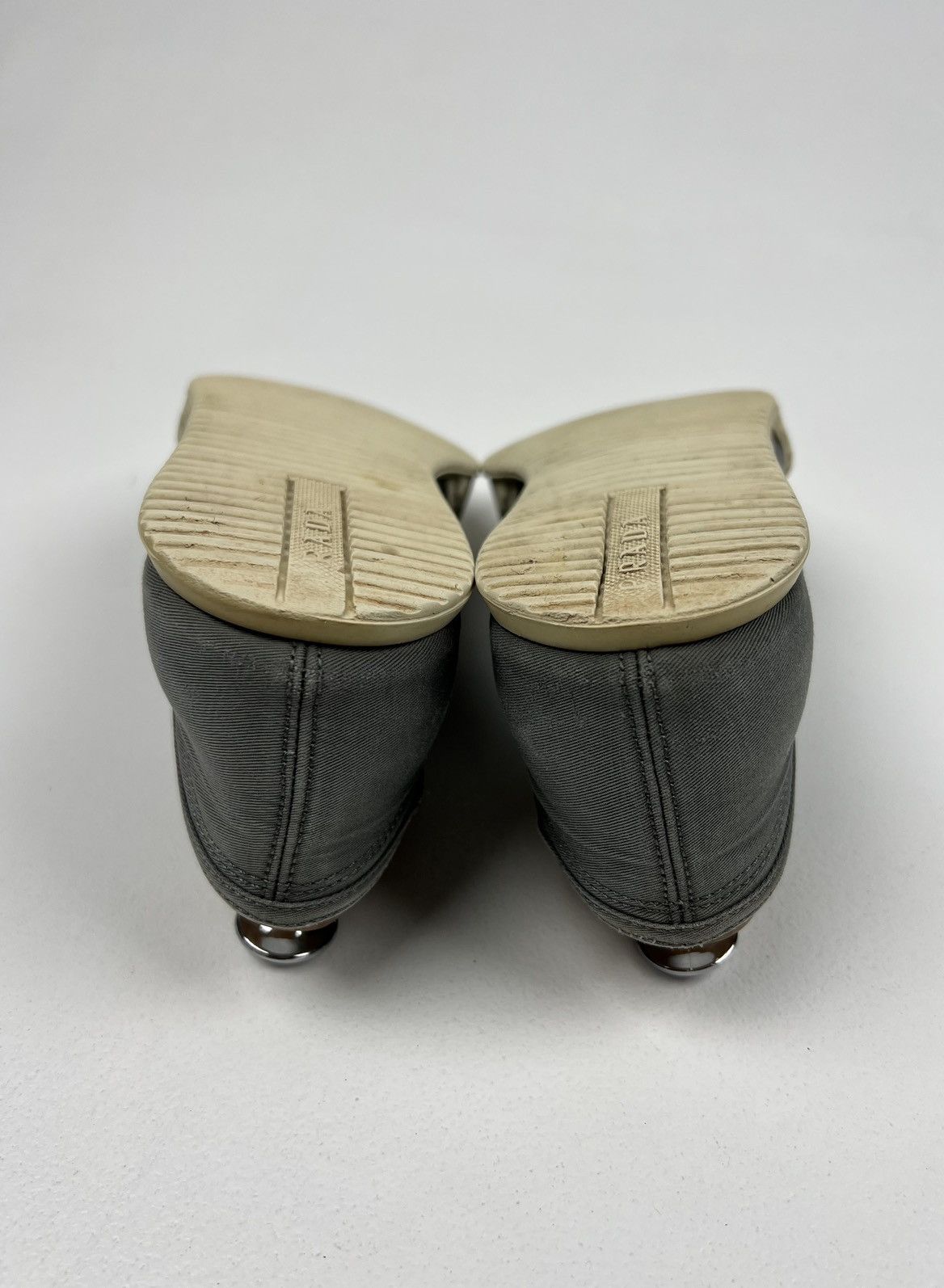 Prada PRADA Sneakers Low-Top Shoes Denim Rubber Logo Gray Wmn’s Size US 9 / IT 39 - 12 Thumbnail