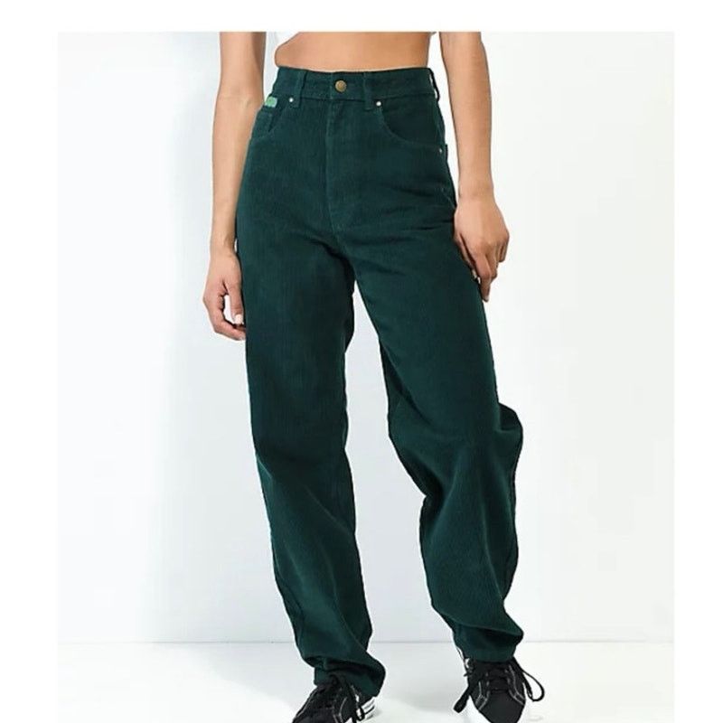 Empyre Empyre Tori Ponderosa Corduroy Skate Pants - Green, Size 4 Size 27" / US 4 / IT 40 - 1 Thumbnail