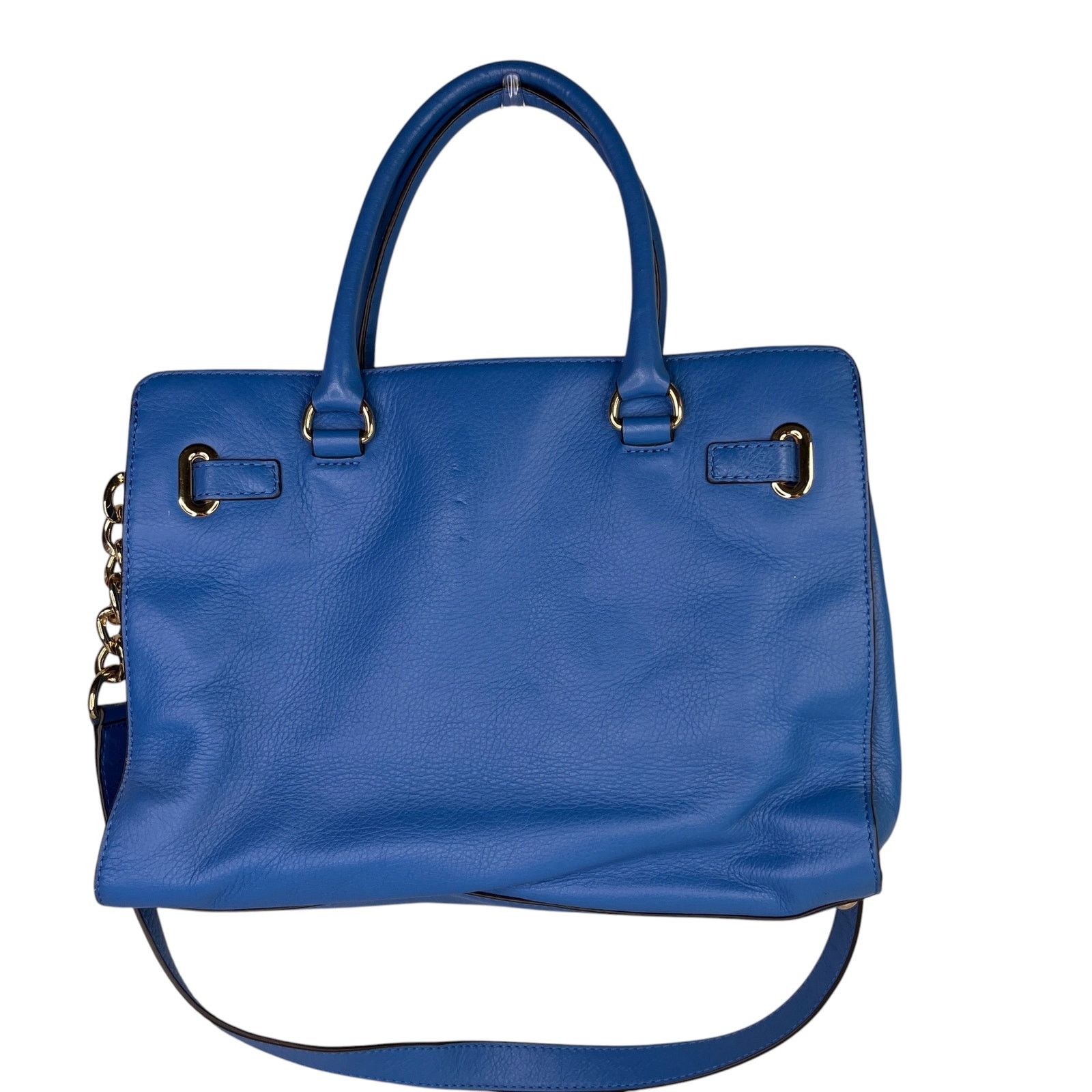 Michael Kors Michael Kors Hamilton Leather Bag Heritage Blue Gold NWOT Size ONE SIZE - 3 Thumbnail