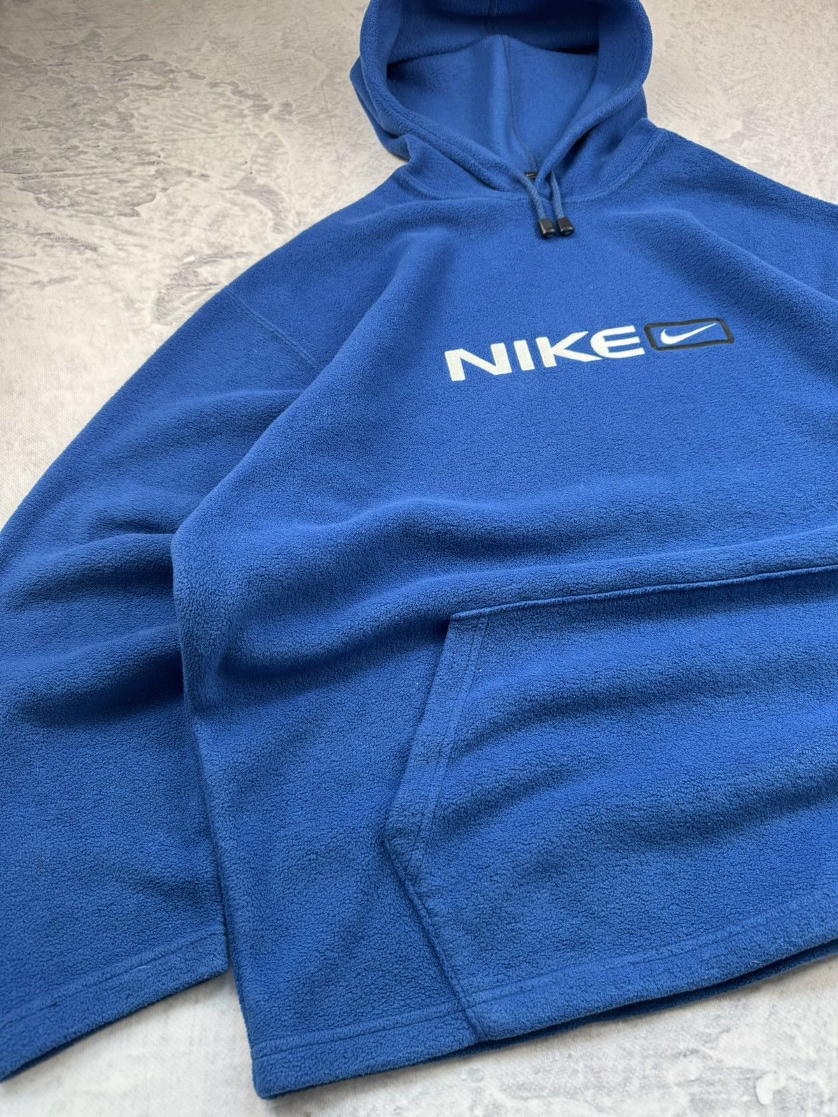 Nike × Vintage NIKE VINTAGE TEDDY FLEECE CENTER LOGO OVERSIZE BOXY HOODIE Size US XL / EU 56 / 4 - 3 Thumbnail