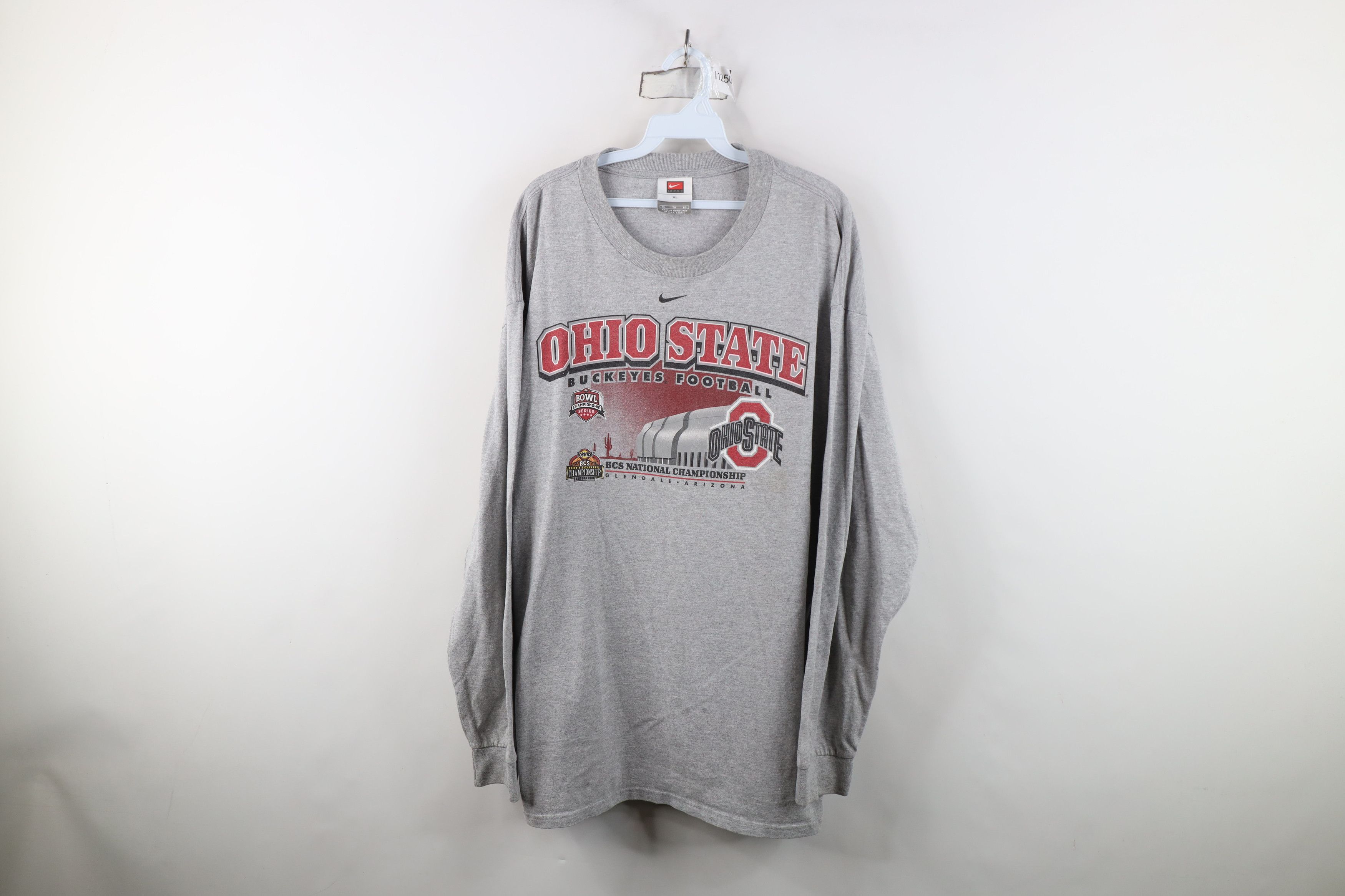 Nike Vintage Nike Swoosh Ohio State University Football T-Shirt Size US XL / EU 56 / 4 - 1 Thumbnail