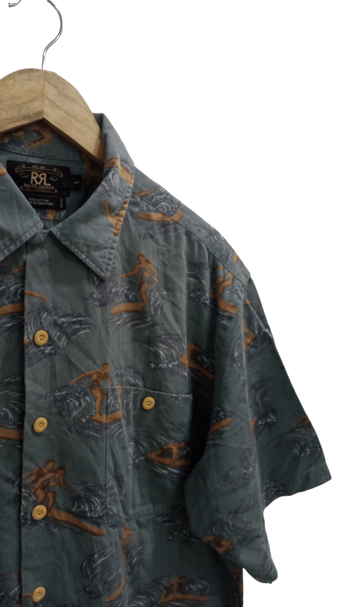 RRL Ralph Lauren × Ralph Lauren 🔥🔥RRL Ralph Lauren Full Print Hawaii Motif Shirt Size US L / EU 52-54 / 3 - 16 Thumbnail