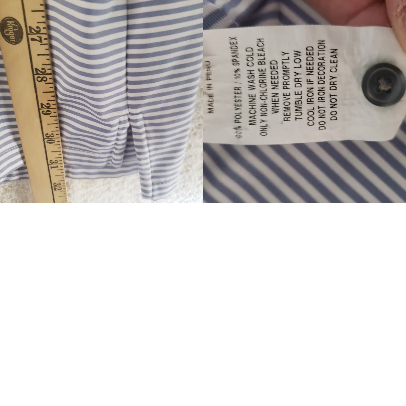 Vintage Grayson Polo Shirt Men's L Lavender White Striped Lightweight Golf Shirt Size US L / EU 52-54 / 3 - 9 Thumbnail