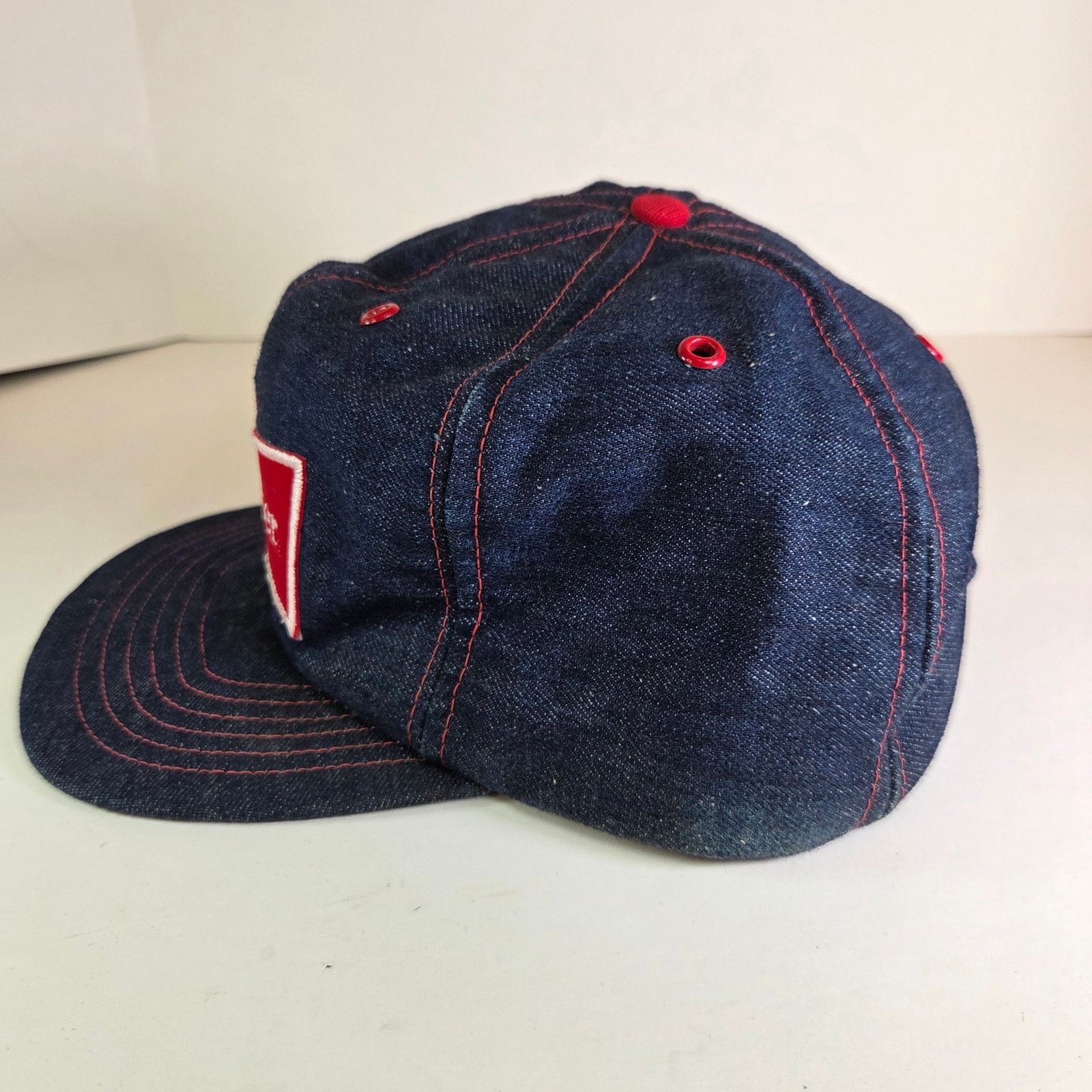Budweiser Budweiser Denim Snapback Hat 80s USA Made Vintage Size ONE SIZE - 6 Thumbnail