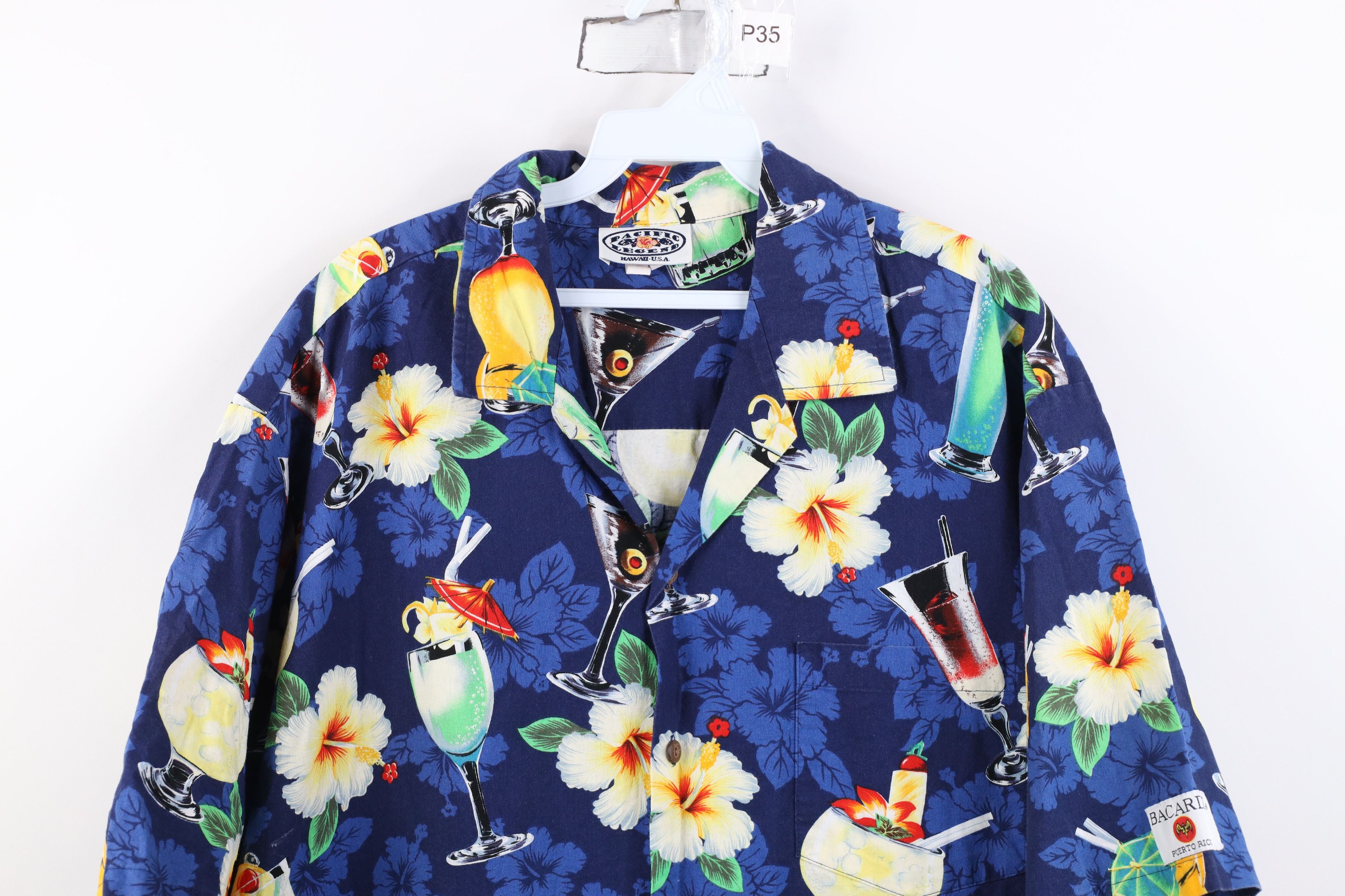 Vintage Vintage 90s Flower Beach Luau Hawaiian Button Shirt USA Size US XL / EU 56 / 4 - 2 Thumbnail