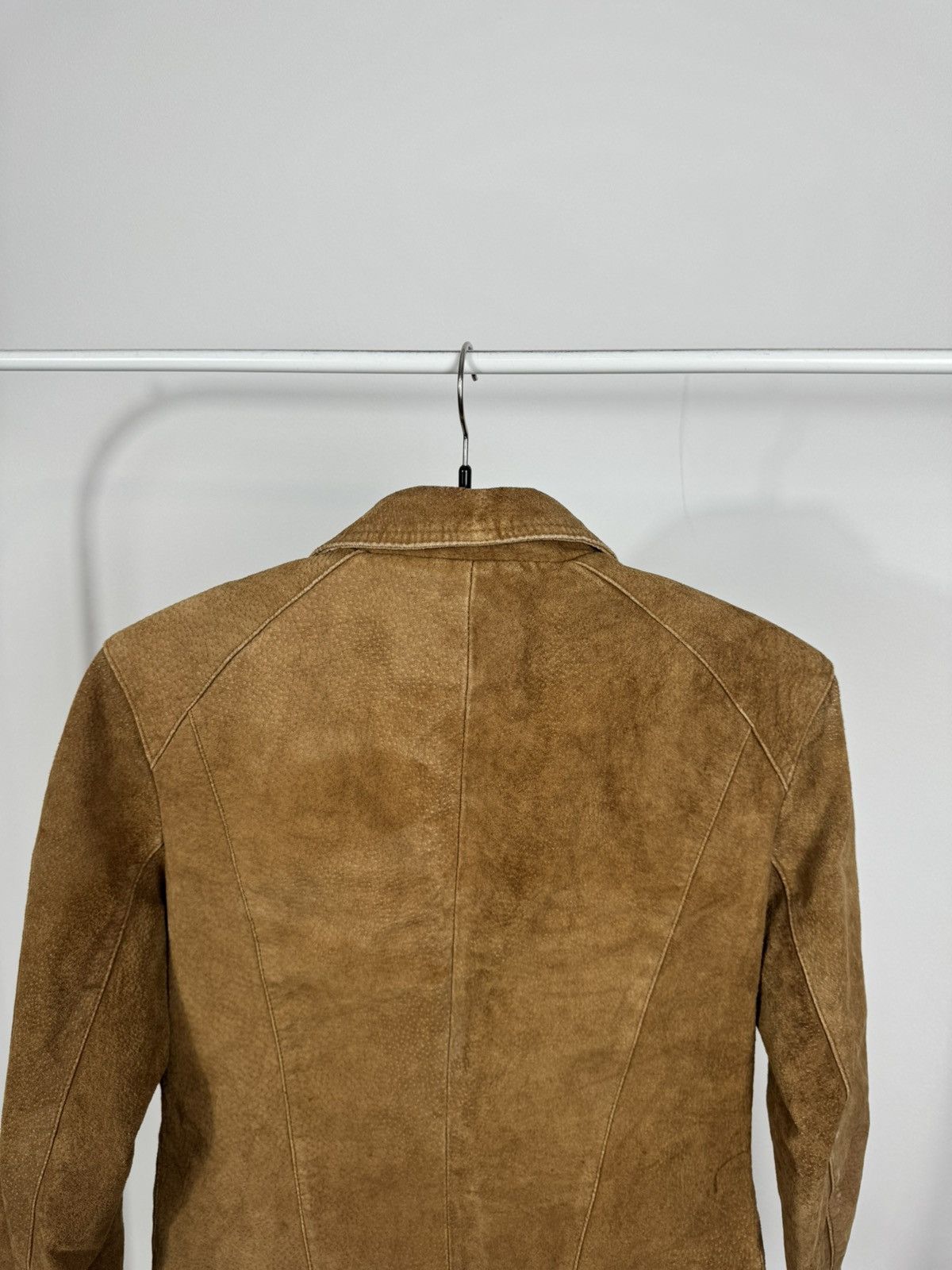 Other Vintage Women’s Brown Suede Leather Jacket Zip Up Short Y2K Size M / US 6-8 / IT 42-44 - 13 Thumbnail