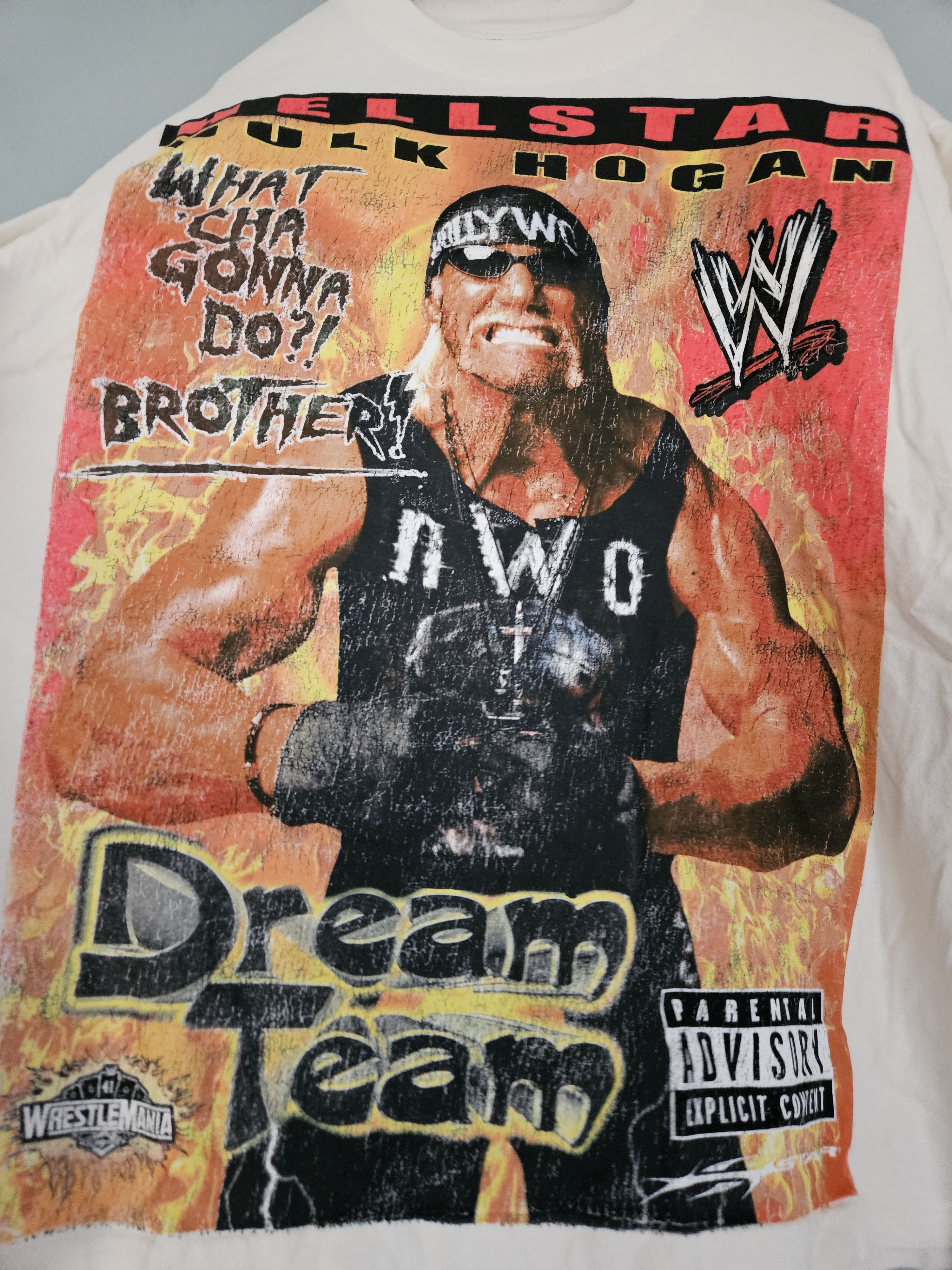 HELLSTAR Hulk Hogan Oversized WWE White T Shirt Size US M / EU 48-50 / 2 - 2 Thumbnail