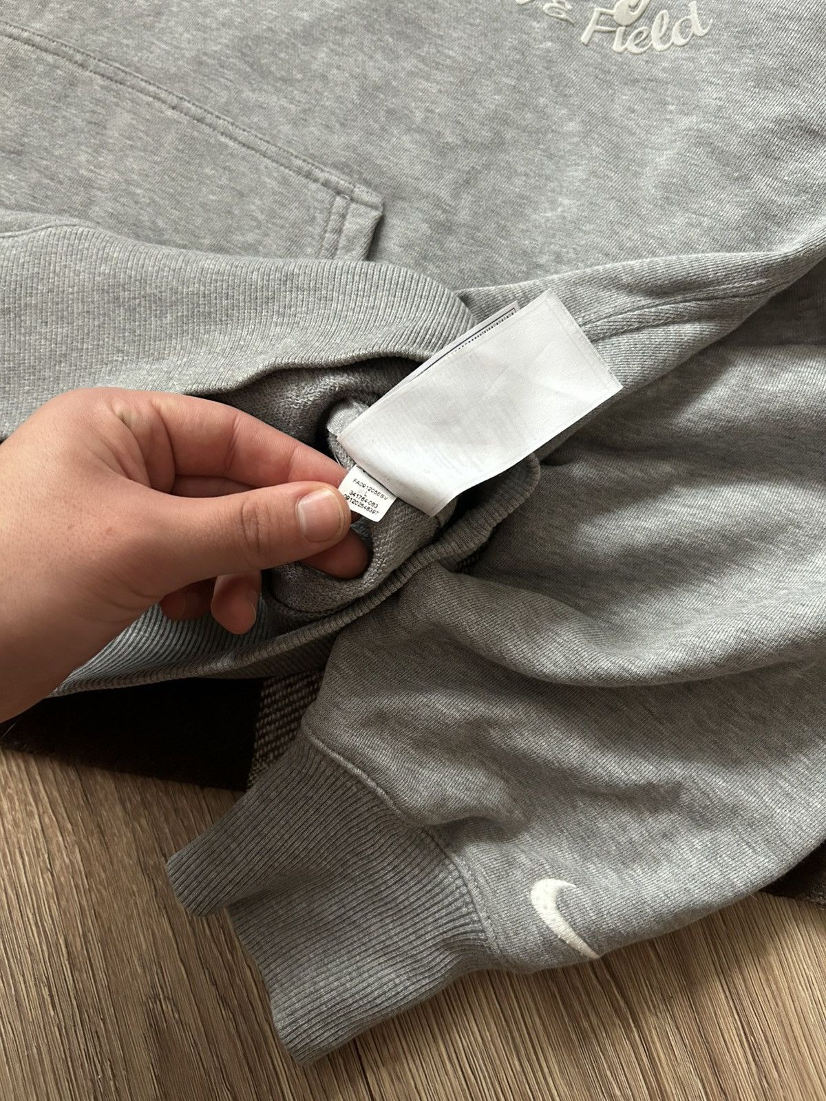Nike × Vintage Vintage Nike tack & field 1/4 zip Hoodie mens Size US L / EU 52-54 / 3 - 4 Thumbnail