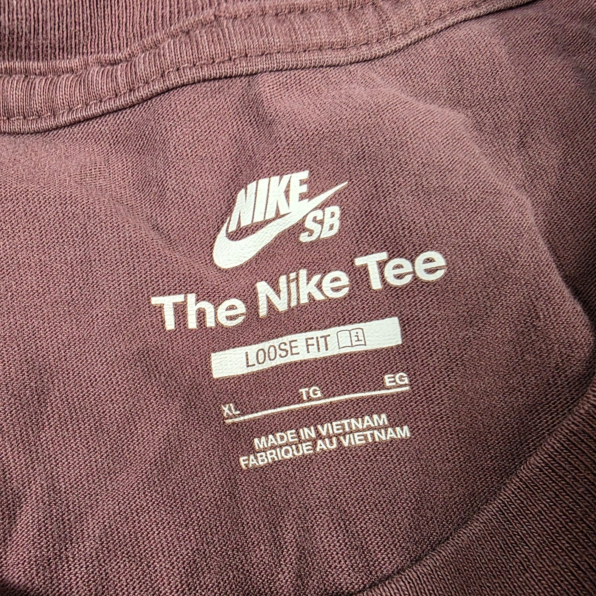 Nike SB Nike SB Mens Size XL Loose Fit Burgundy Graphic T Shirt Cott Size US XL / EU 56 / 4 - 4 Thumbnail