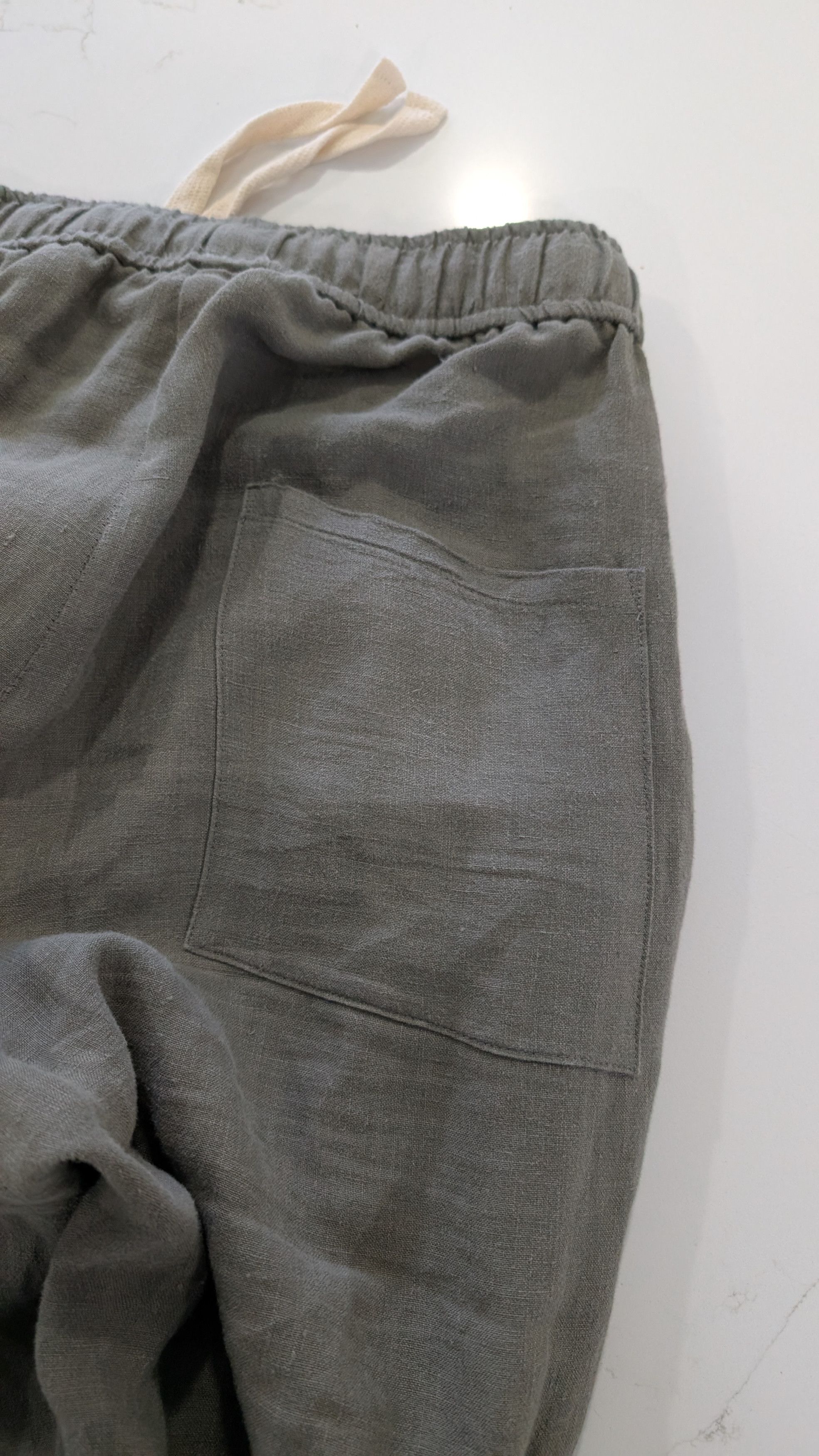 American Trench American Trench Linen Easy Pant Olive Green Size S Size US 31 - 3 Thumbnail