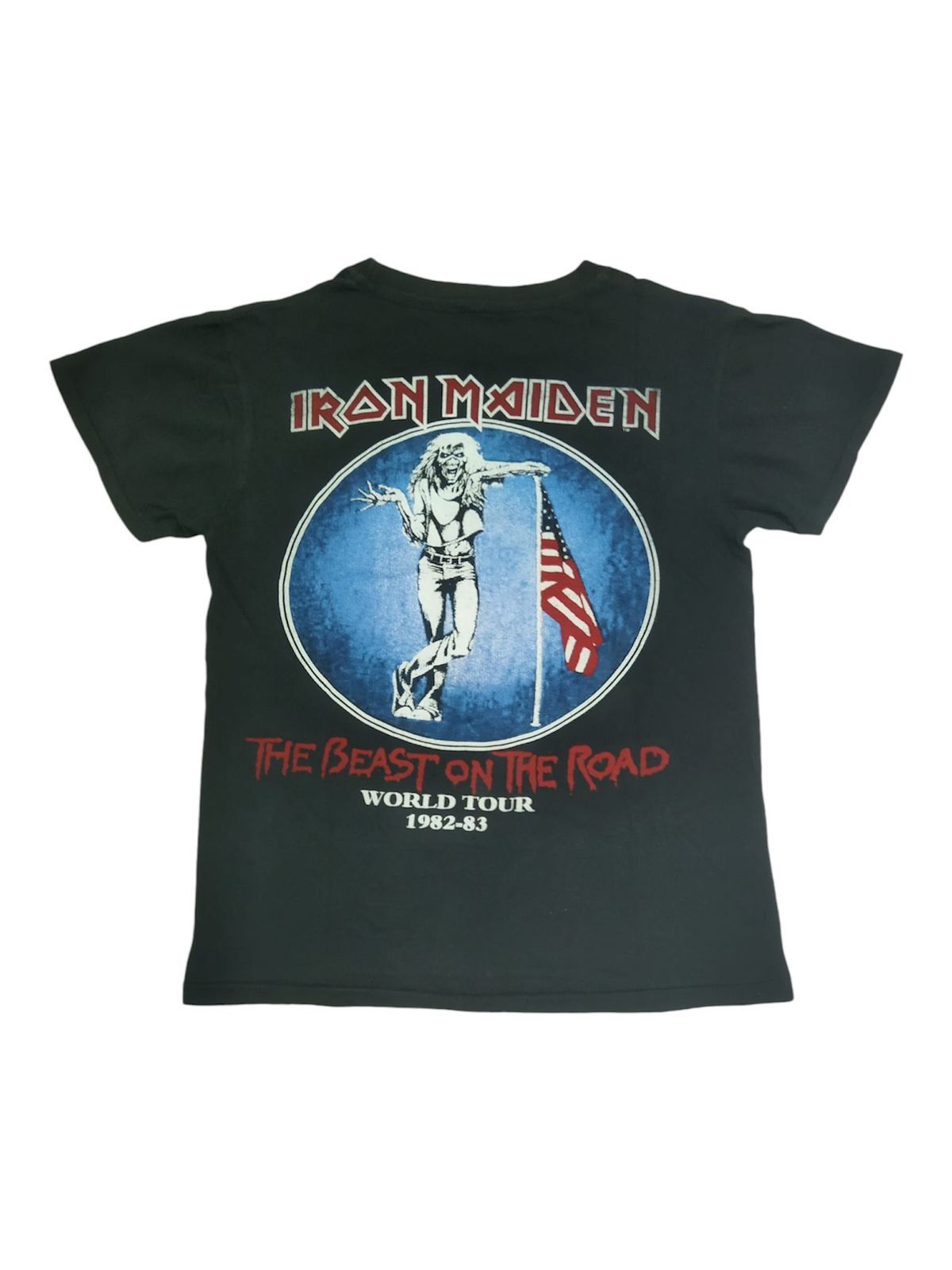 Band Tees × Vintage Vintage 80s Iron Maiden World Tour Tee Size US S / EU 44-46 / 1 - 3 Thumbnail