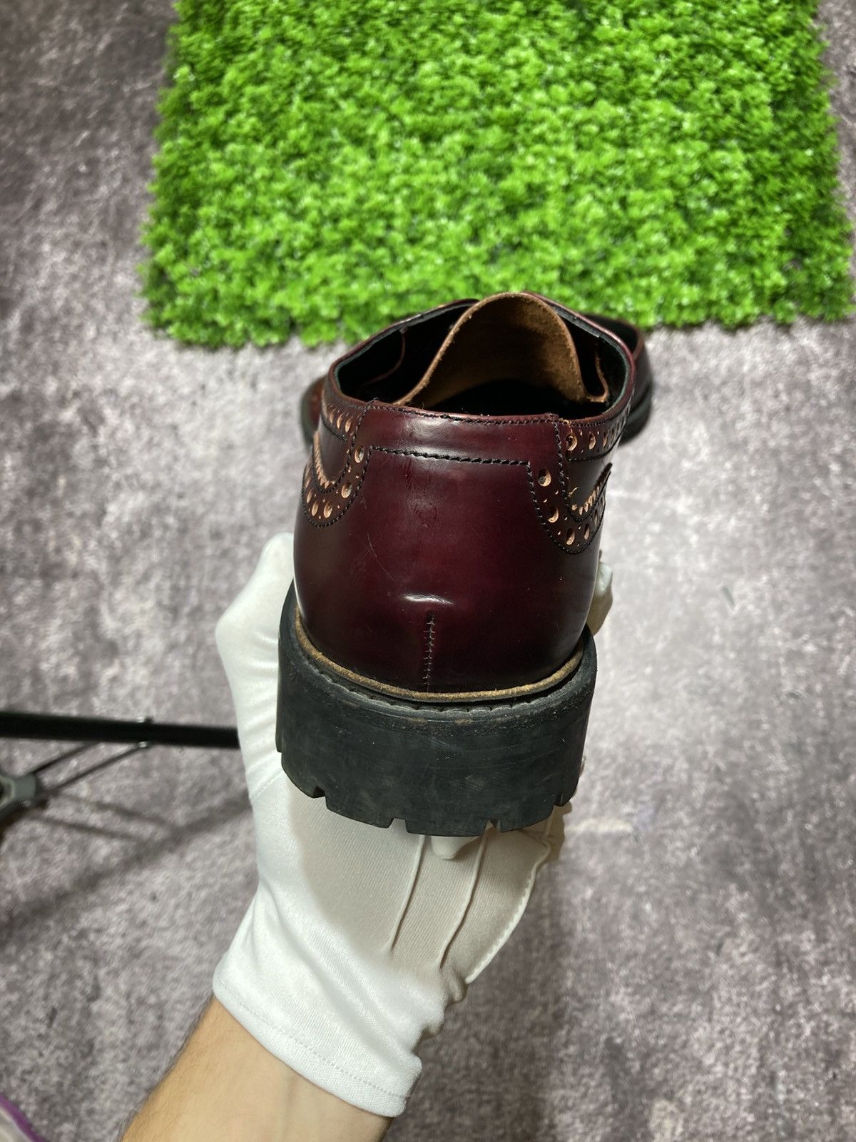 Prada PRADA Leather Brogue Shoes Commando Derby UK7.5 EU41 US8.5 Size US 8.5 / EU 41-42 - 3 Thumbnail