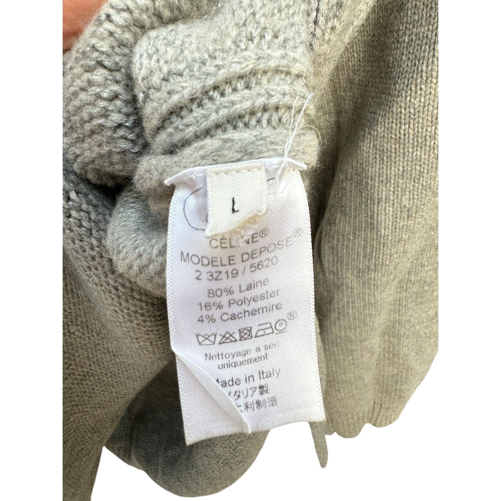 Celine Celine by Phoebe Philo Grey Wool Oversized Knit Size L Size L / US 10 / IT 46 - 6 Thumbnail