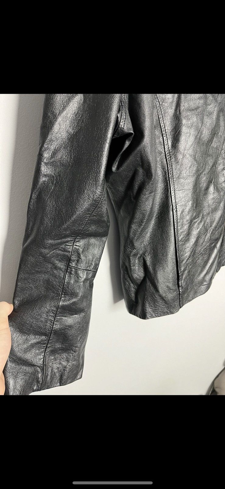 Leather × Vintage Vintage leather jacket y2k punk rock hype Size US XL / EU 56 / 4 - 3 Thumbnail