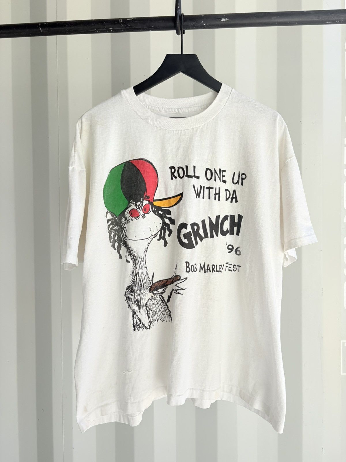 Thrashed Grinch Faded Distressed ERD Grunge Band WCC HARLEY