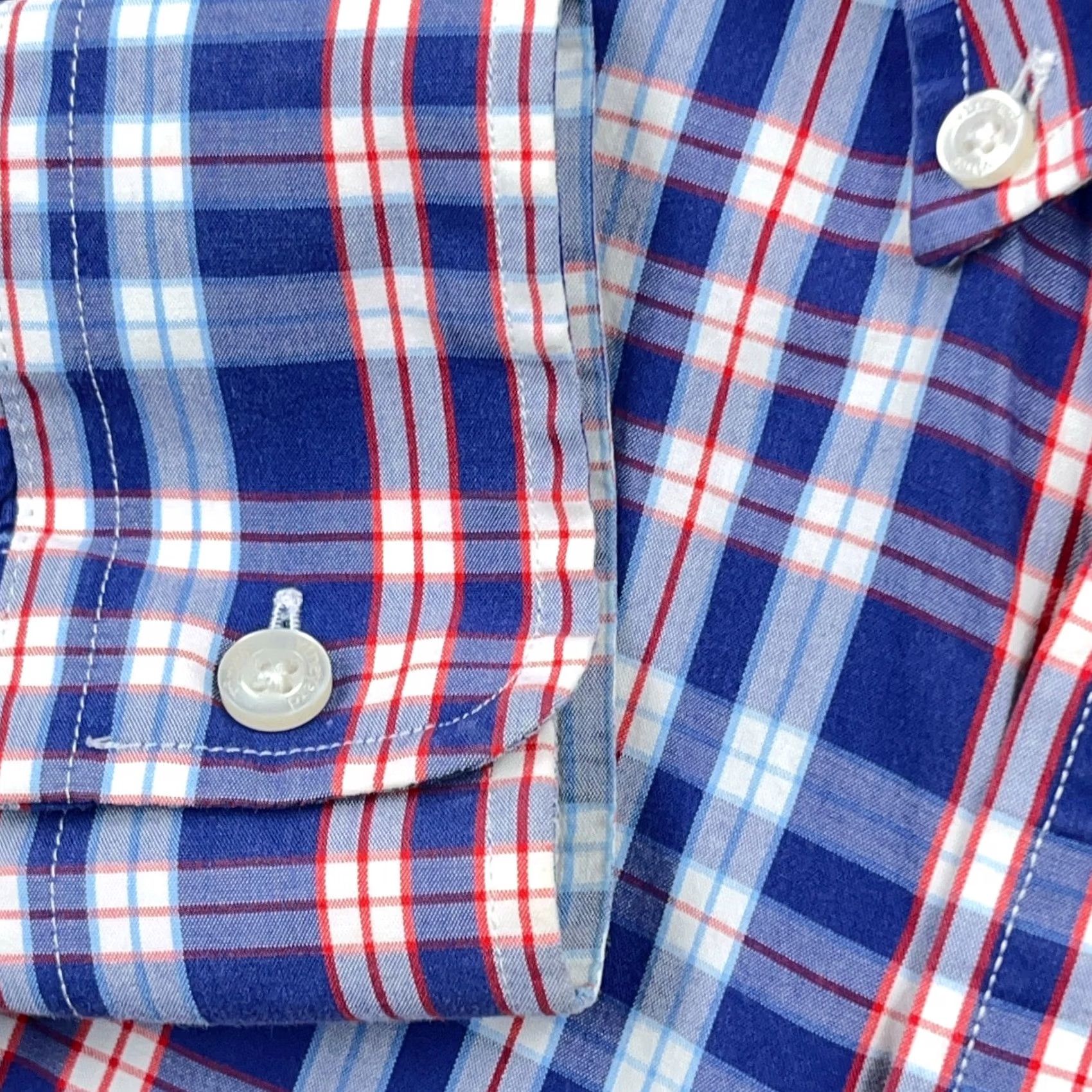 Vineyard Vines Vineyard Vines Shirt Men L Slim Fit Blue Red Plaid Button Up Poplin Whale B1 Size US L / EU 52-54 / 3 - 4 Thumbnail