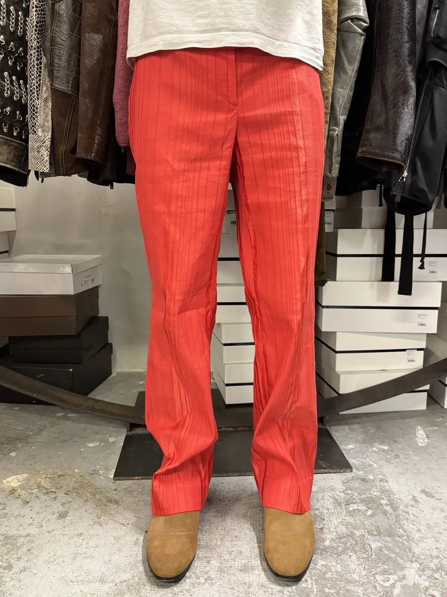 Just Cavalli SS2007 Cavalli Red Pleats Pants Size 27" / US 4 / IT 40 - 2 Thumbnail