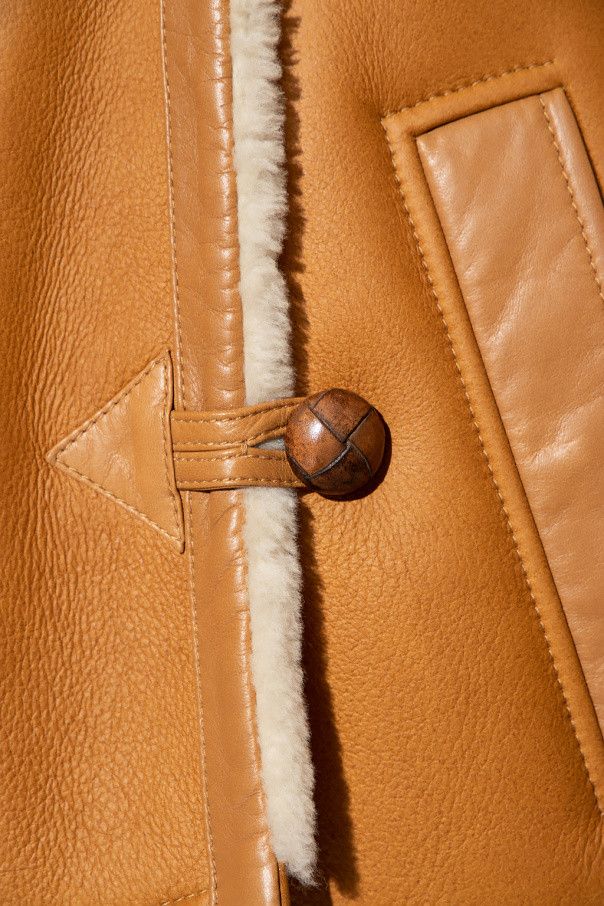 Saint Laurent Paris o1b1hav110724 Cape in Shearling in Brown Size XS / US 0-2 / IT 36-38 - 5 Thumbnail