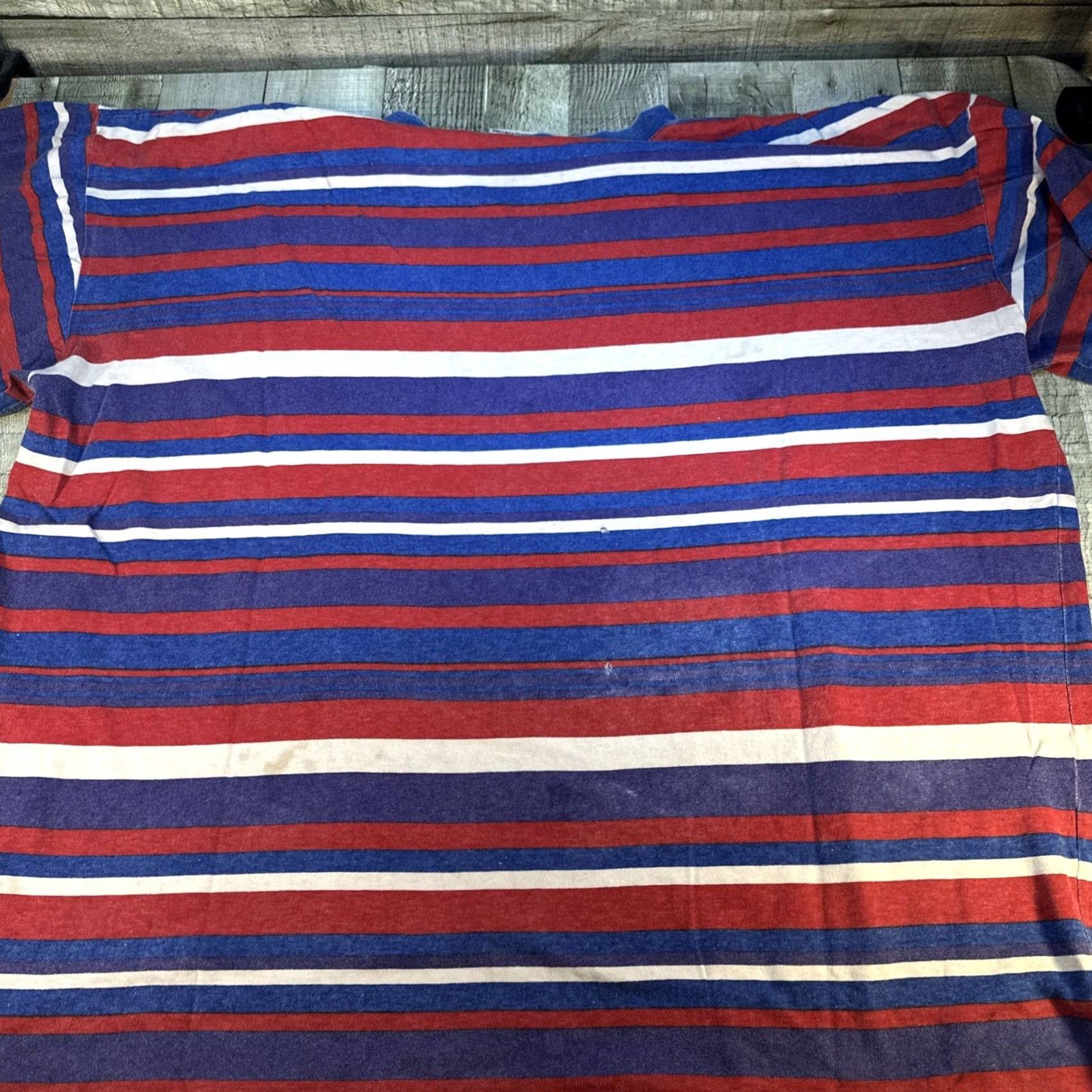 Vintage VINTAGE Unionbay Striped Shirt USA Made Embroidered Logo Tee XL Men’s Red Blue Size US XL / EU 56 / 4 - 6 Thumbnail