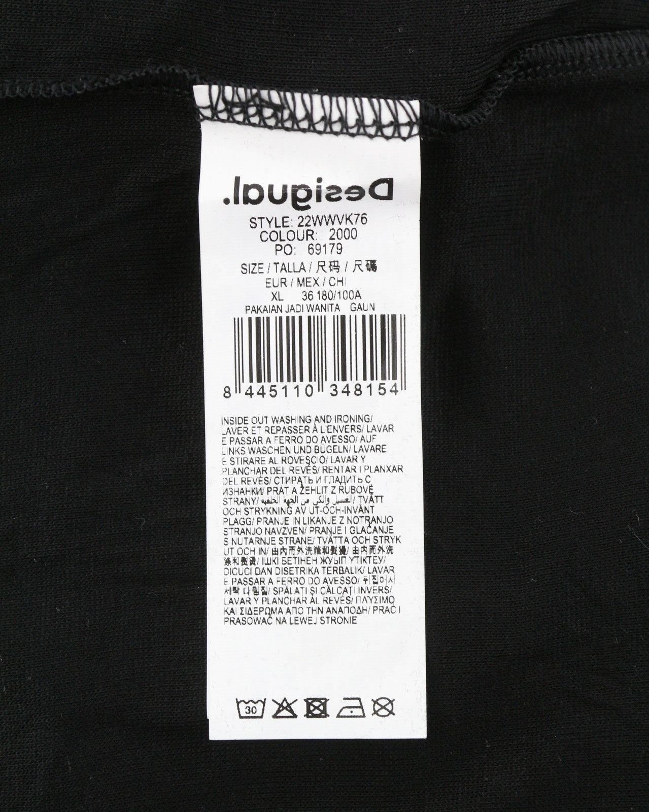Desigual HELLEN XL Black Textured Long Sleeve Dress 89023 Size XL / US 12-14 / IT 48-50 - 10 Thumbnail