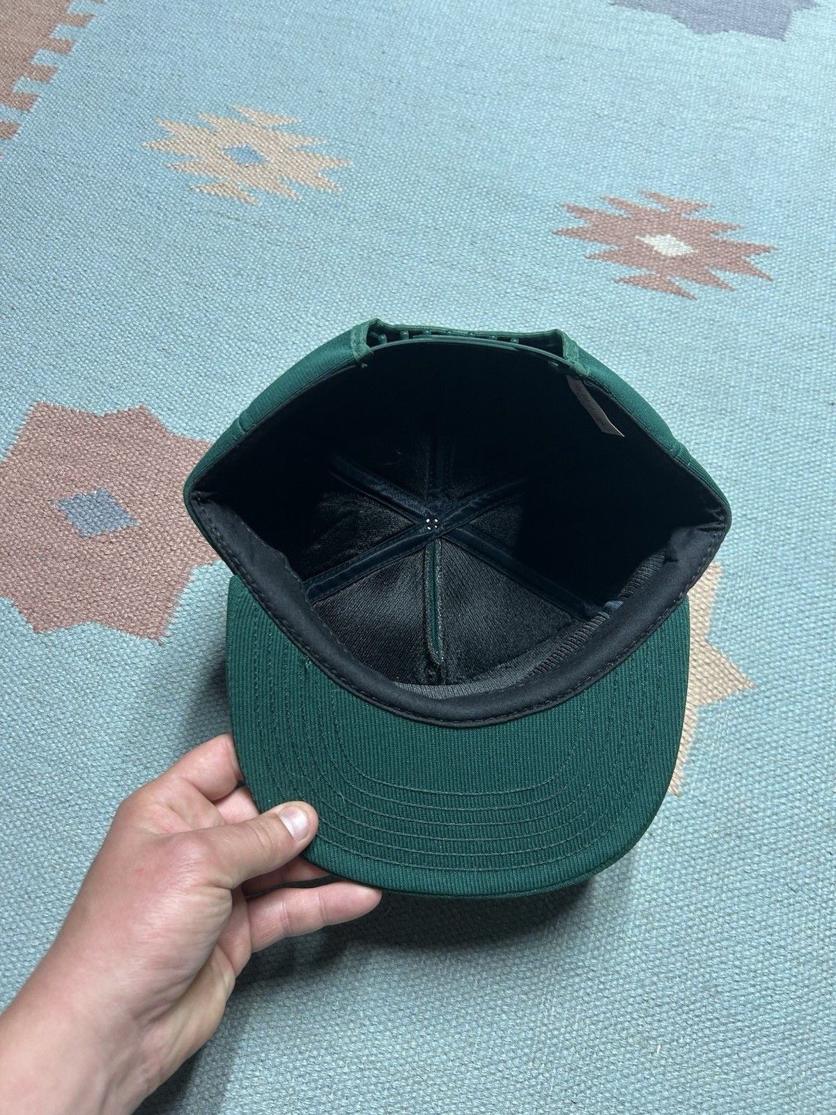 Vintage Vtg 80 snap hat Ittner bean & grain auburn Michigan farm USA Size ONE SIZE - 5 Thumbnail