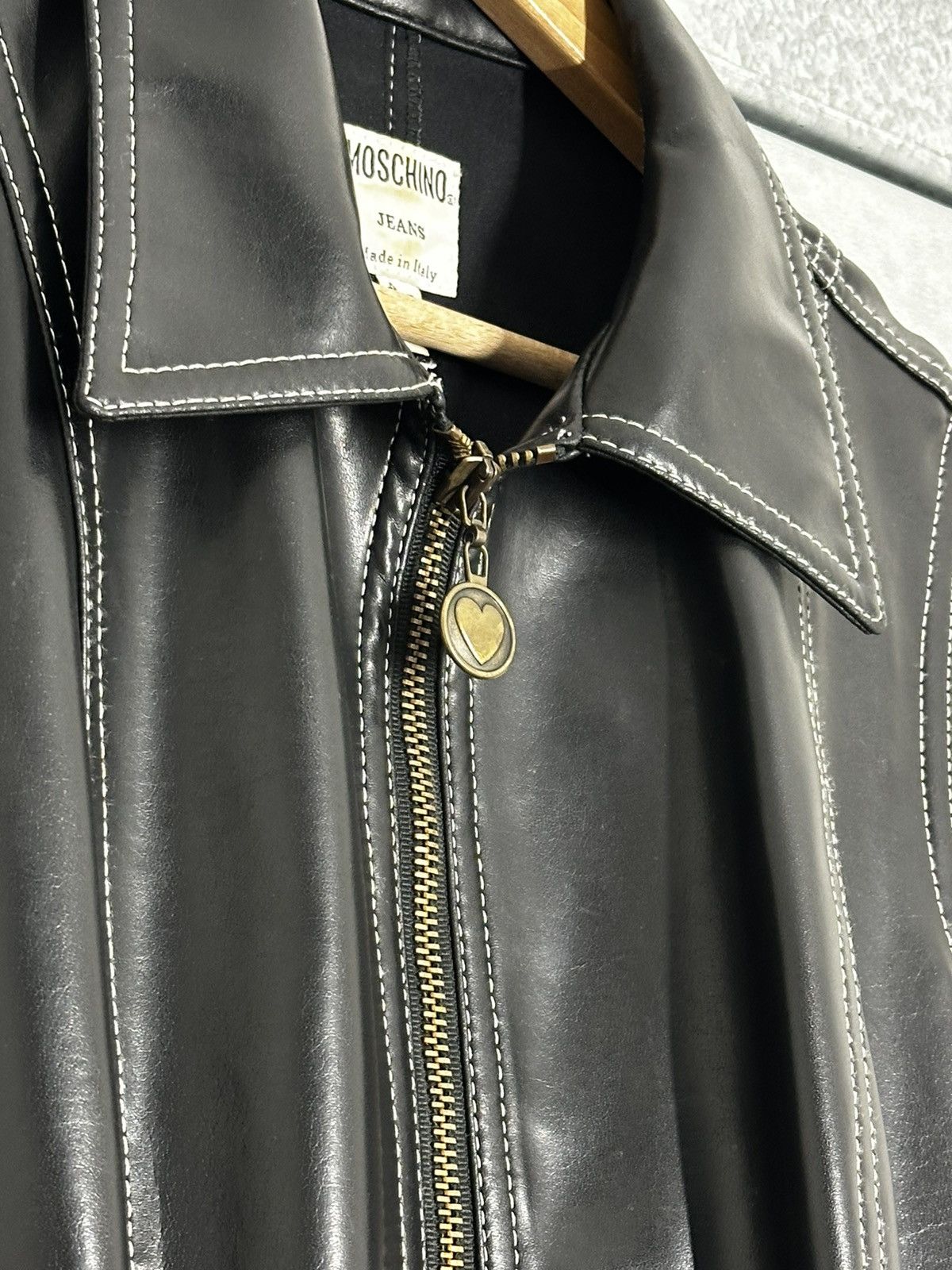 Moschino Moschino Vegan Leather Mini Dress Size XL / US 12-14 / IT 48-50 - 7 Thumbnail