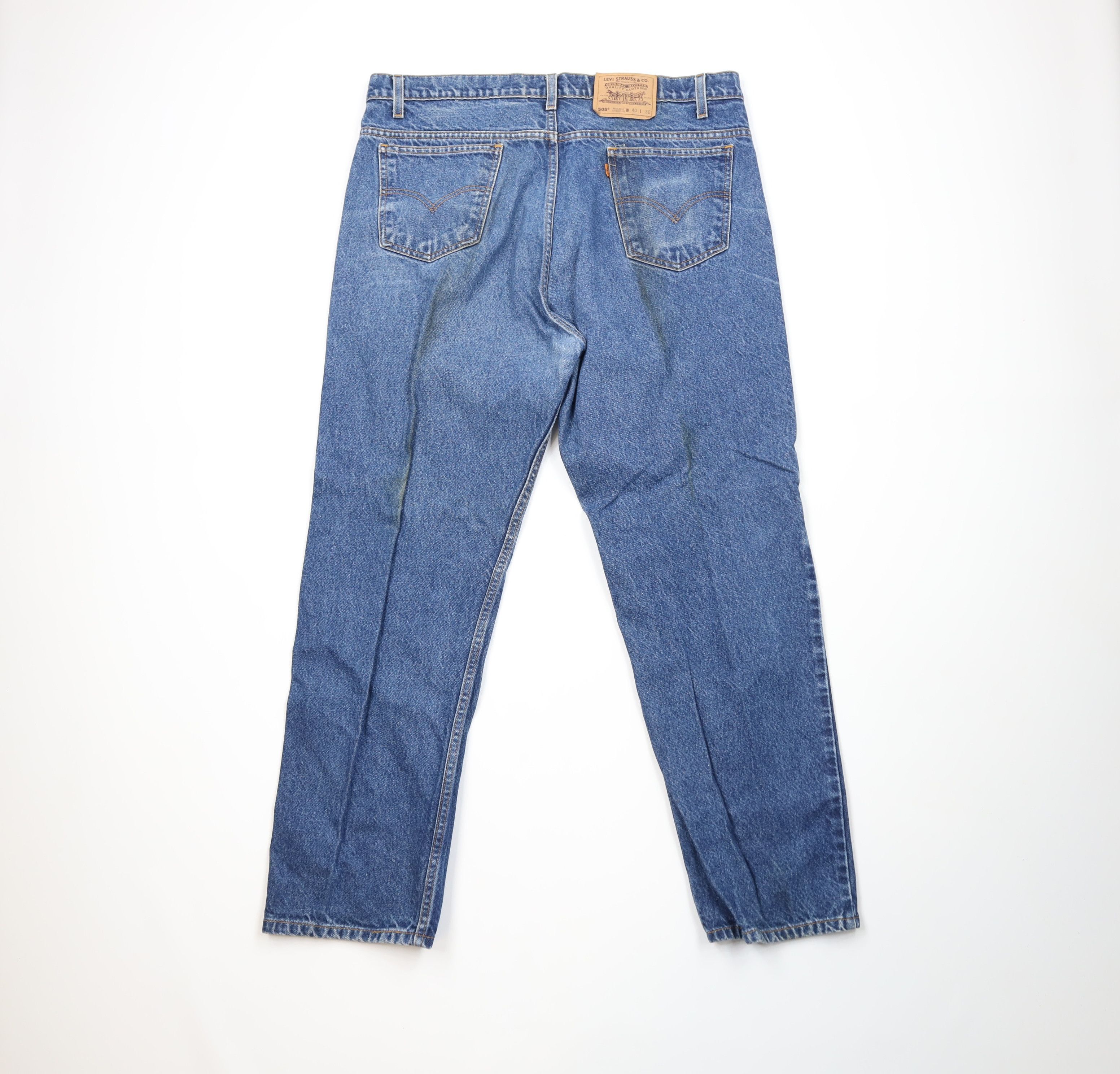 Levi's Vintage 90s Levis 505 Orange Tab Straight Leg Denim Jeans Size US 40 / EU 56 - 11 Thumbnail