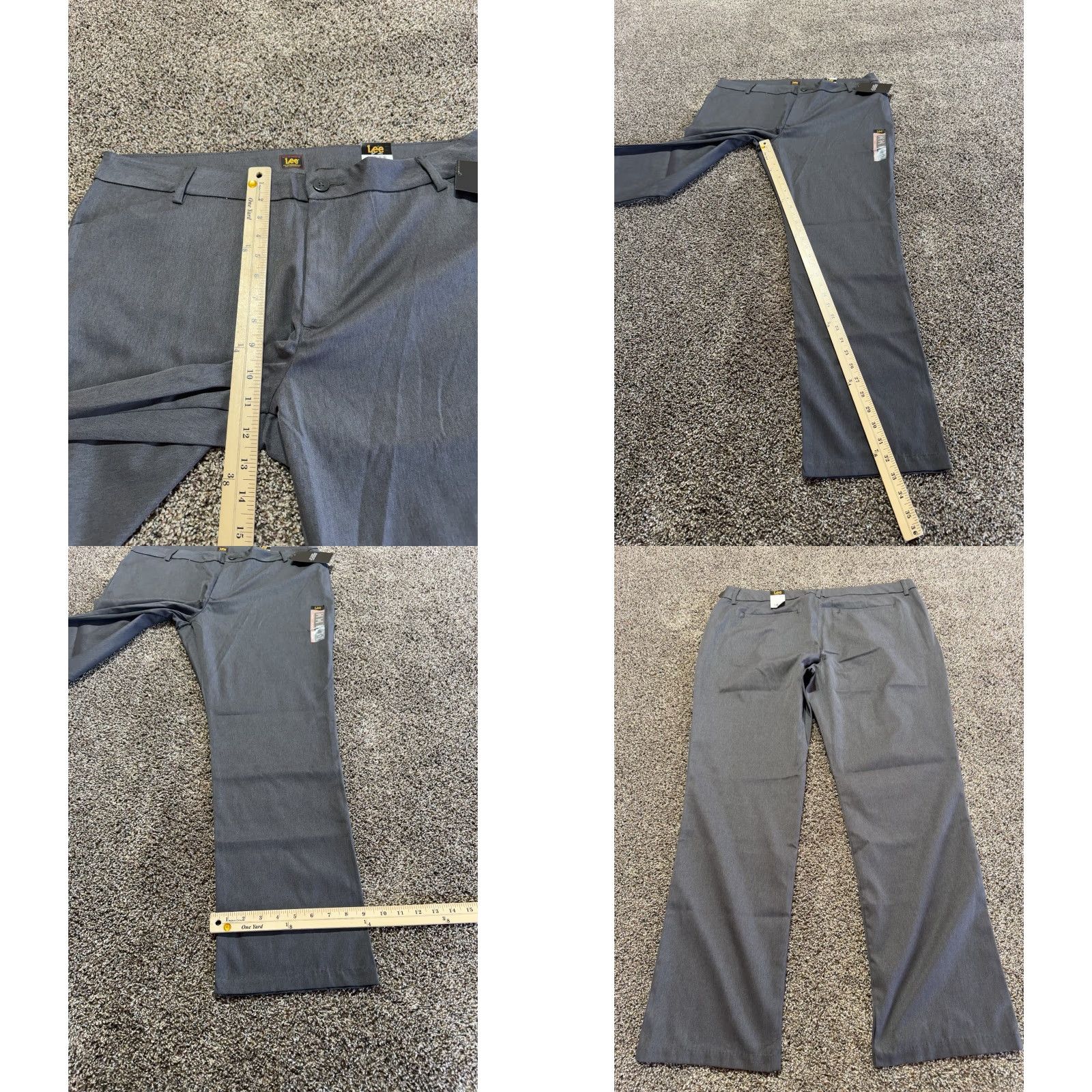 Lee Lee Pants Women Size 18 Gray Mid Rise Straight Leg NEW TAGS Size 40" / US 18 - 8 Thumbnail