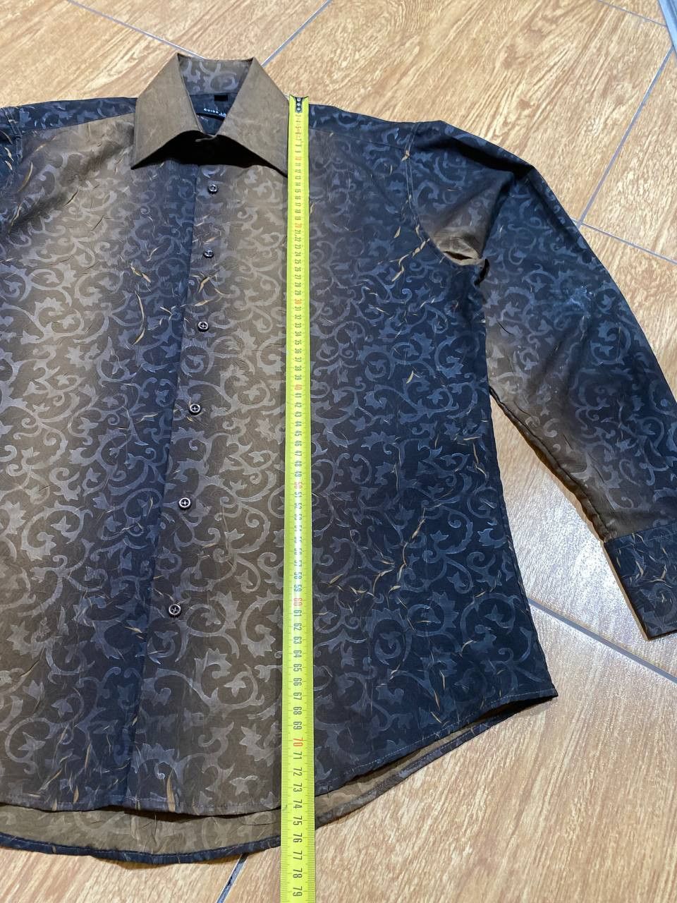 Guide Series Guide London Men's Floral Flocking Shirt Long Sleeve Cotton Size US L / EU 52-54 / 3 - 11 Thumbnail