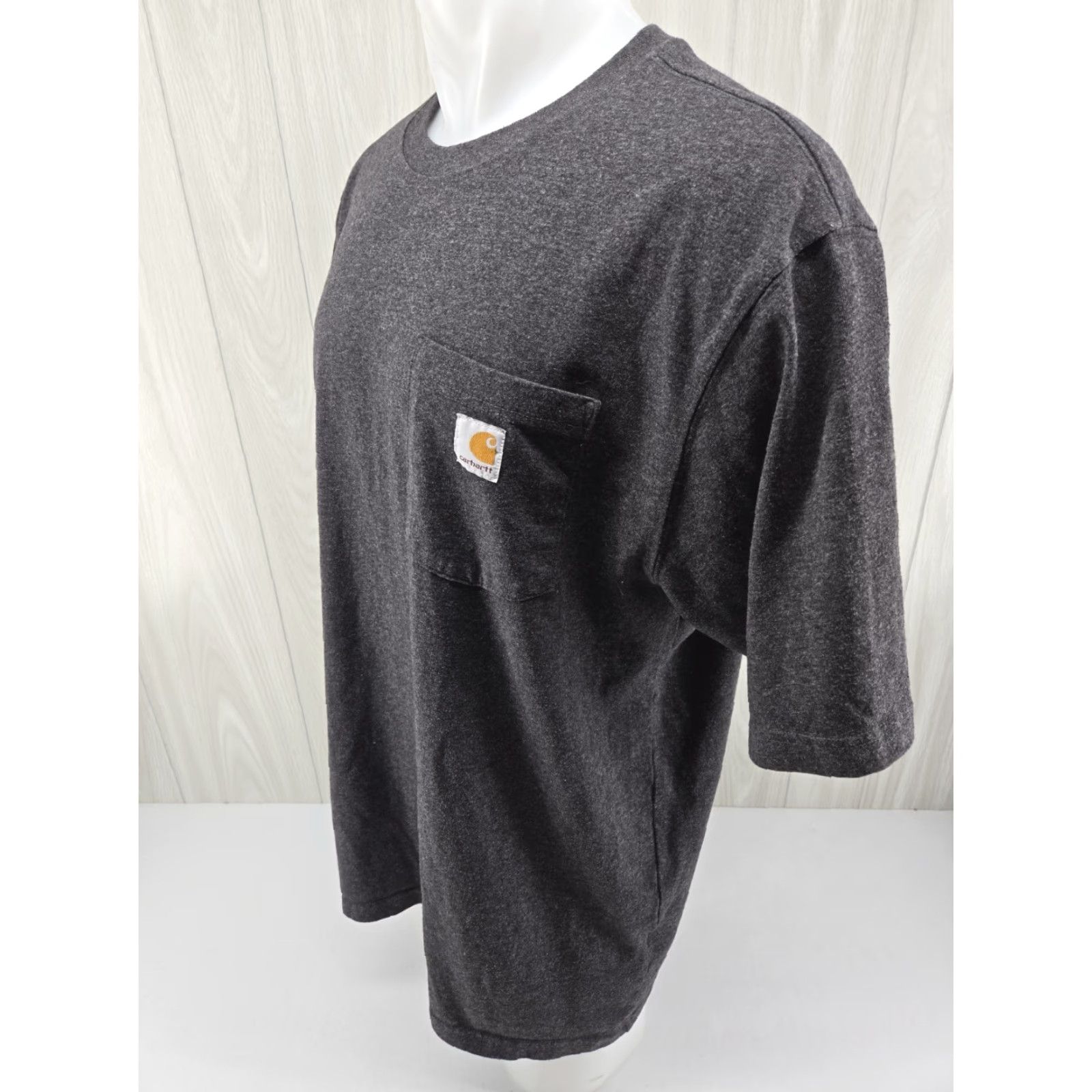 Carhartt Carhartt T Shirt Mens L TALL ORG FIT Gray Short Sleeve Pocket T Logo K87 CHR Size US L / EU 52-54 / 3 - 4 Thumbnail