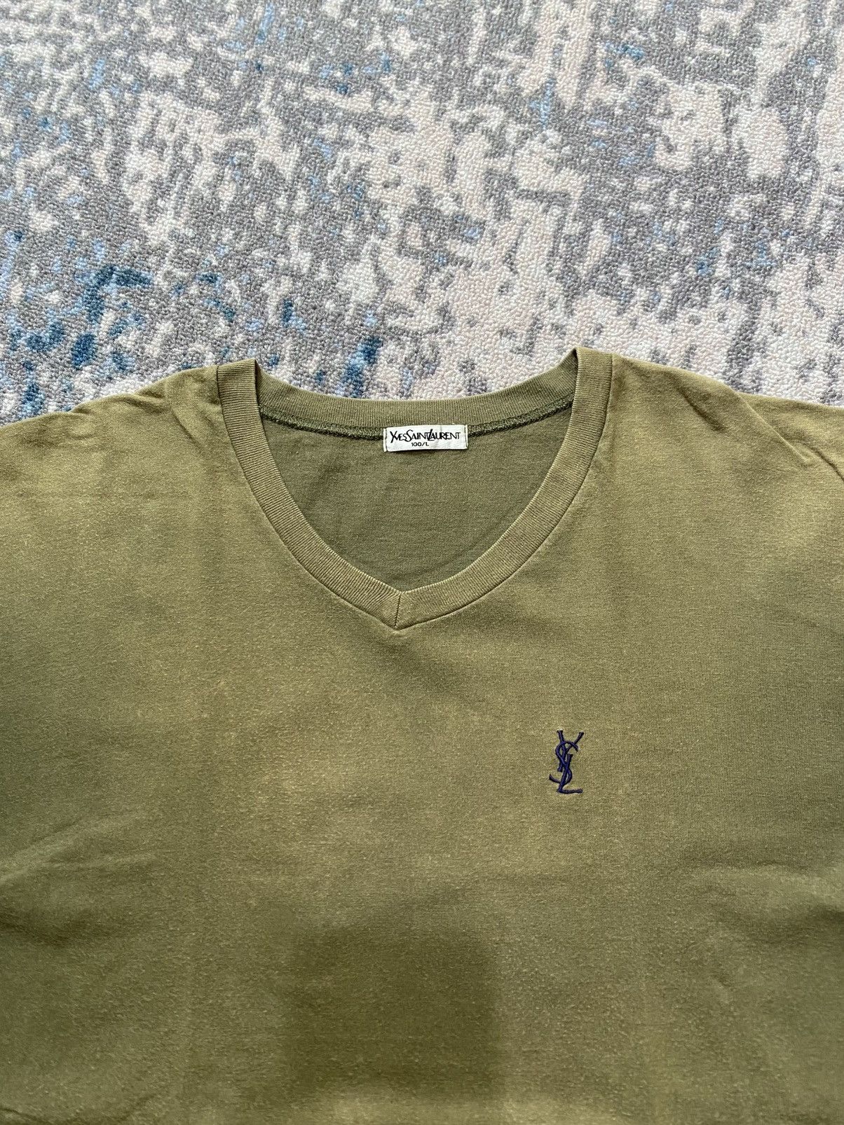 Yves Saint Laurent Sun Faded Yvesaintlaurent Tee Size US L / EU 52-54 / 3 - 3 Thumbnail