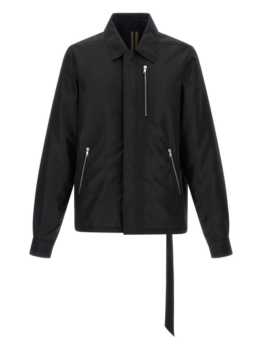 Rick Owens Drkshdw RICK OWENS DRKSHDW JACKET WITH CONCEALED ZIPPER - BLACK Size US XL / EU 56 / 4 - 1 Thumbnail