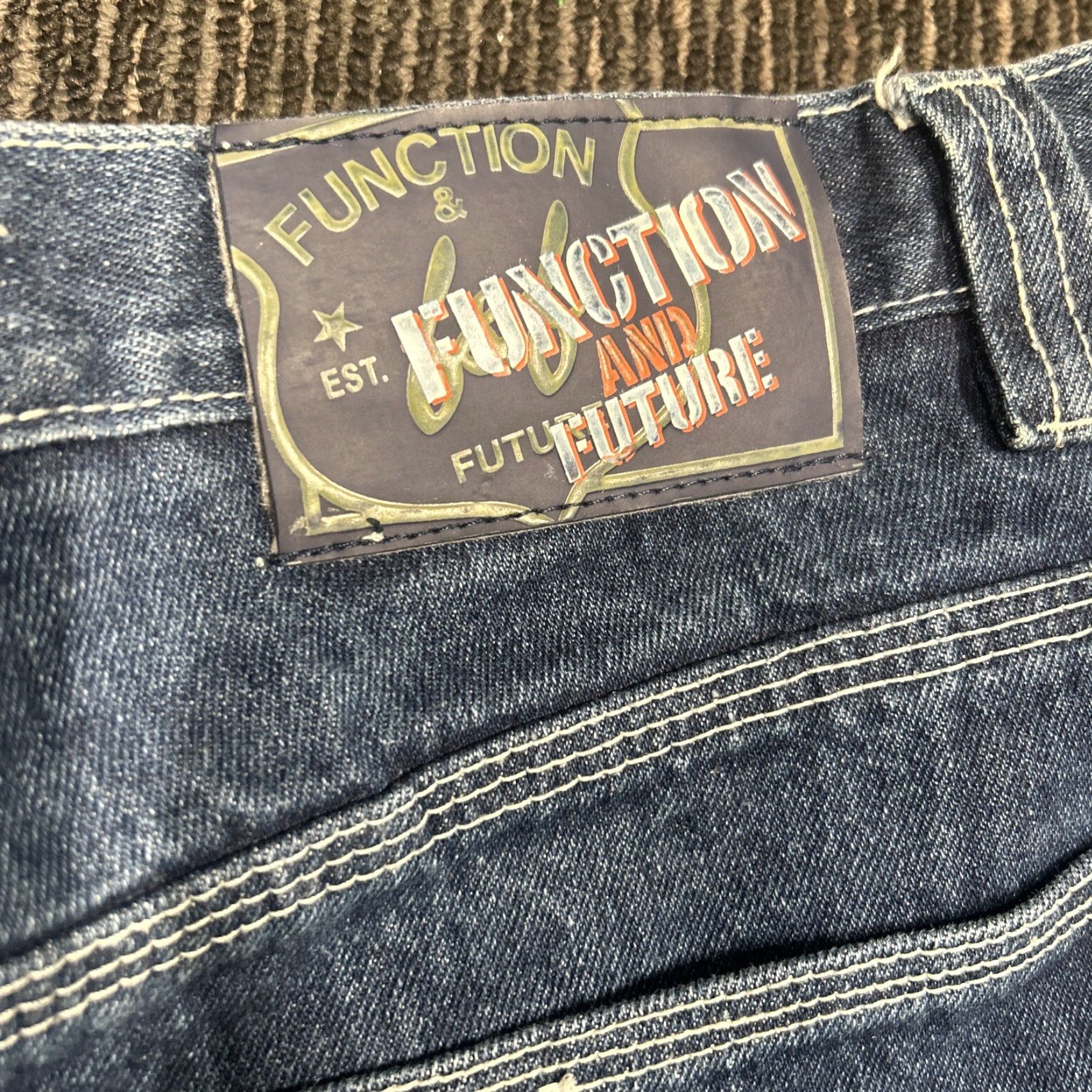 Vintage VINTAGE Function And Future Denim Jeans Skaters Denim 42x34 Men Baggy Blue Size US 42 / EU 58 - 3 Thumbnail