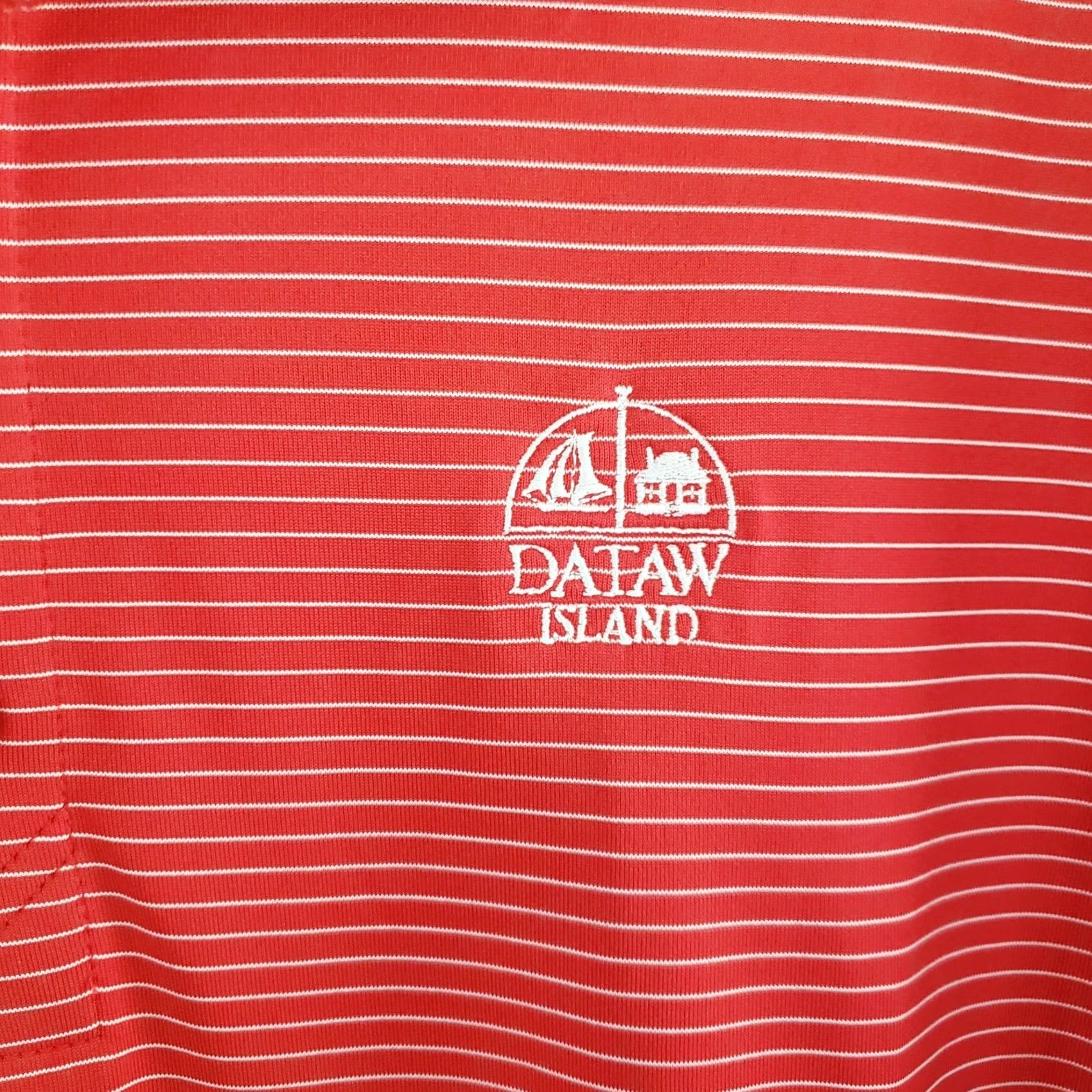 Vintage Cutter and Buck Polo Shirt Men XL Red Striped Short Sleeve Logo Flag Dataw Isl Shirt Size US XL / EU 56 / 4 - 5 Thumbnail