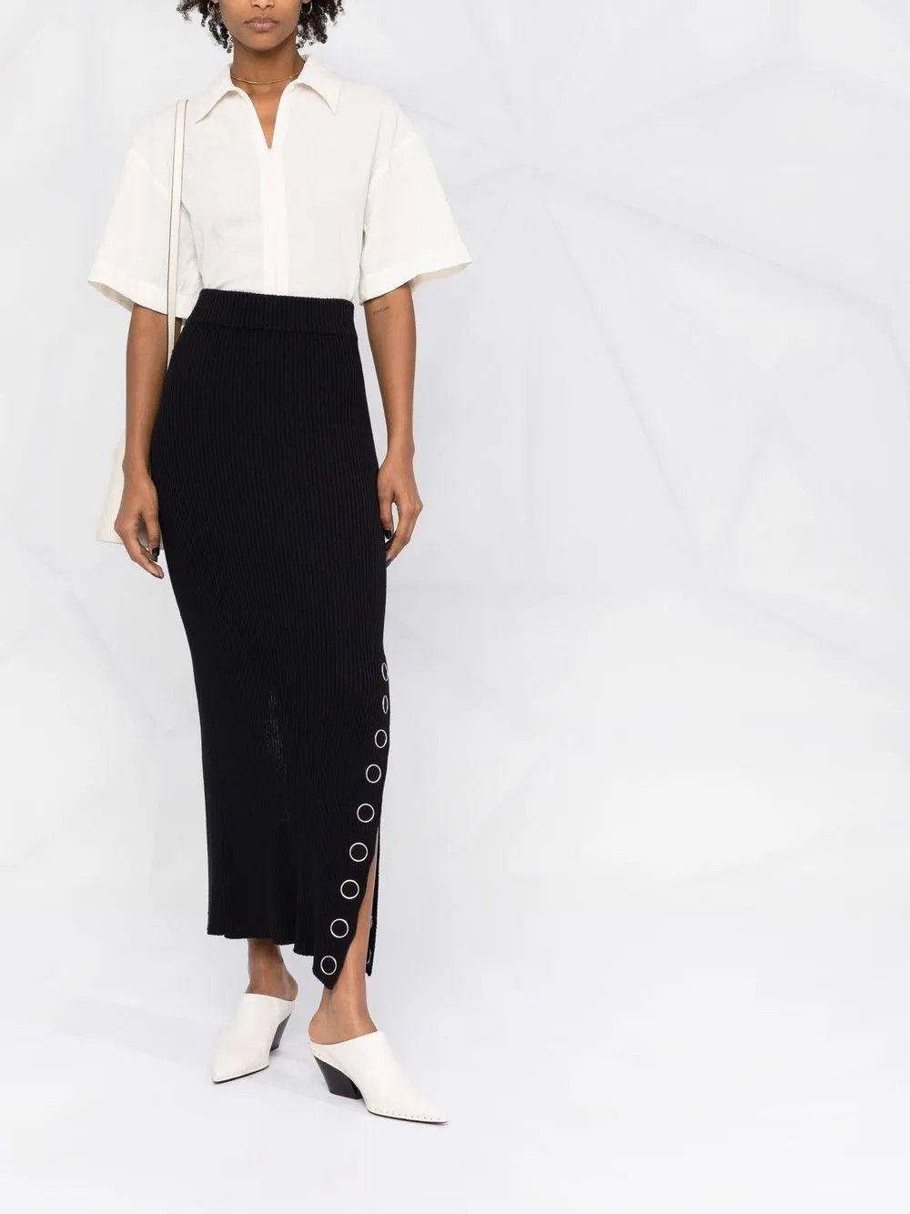 Jil Sander o1y1025 Maxi Skirt in Black Size 30" / US 8 / IT 44 - 5 Thumbnail