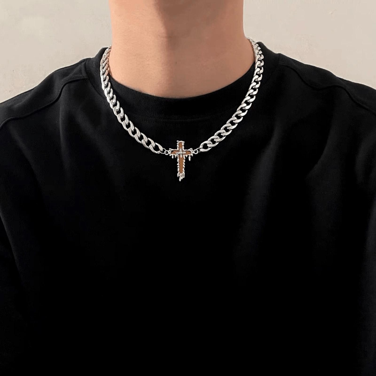 Jewelry Cross Choker Chain Necklace Size ONE SIZE - 1 Thumbnail