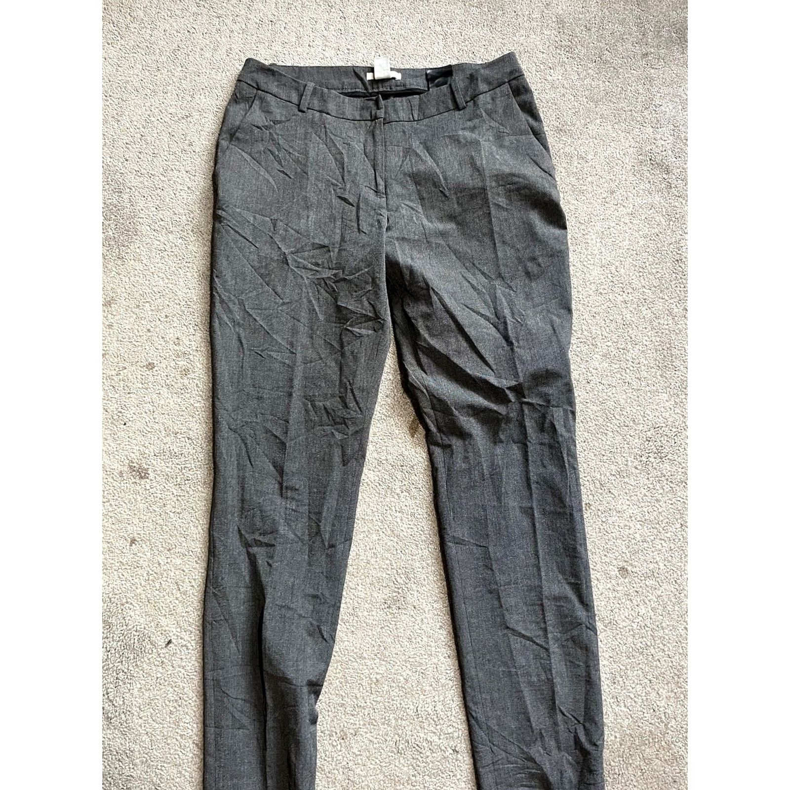 H&M H&M Dress Pants Women Size 8 Gray Wool Blend Business Casual Pants Ankle Flat Front Regular Tailored Womens Size 30" / US 8 / IT 44 - 2 Thumbnail