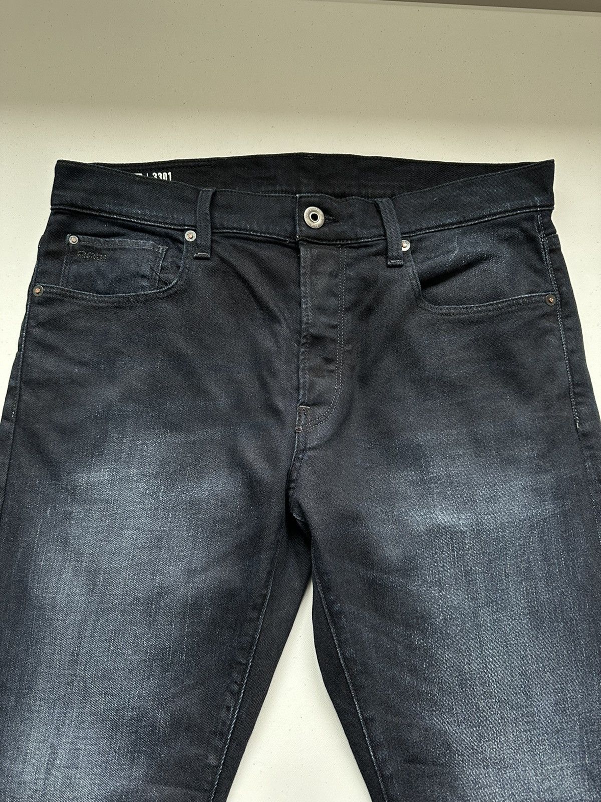 G-Star × Japanese Brand × Jean G Star Raw 3301 Slim Denim Jeans Size US 34 / EU 50 - 5 Thumbnail