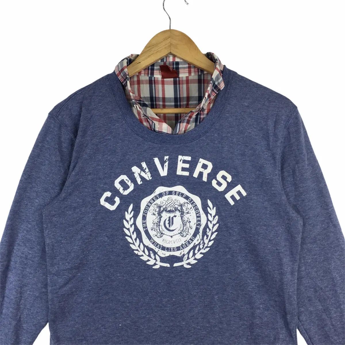 Converse Vtg CONVERSE Big Logo Chuck Taylor Sweater Sweatshirt Size S / US 4 / IT 40 - 2 Thumbnail