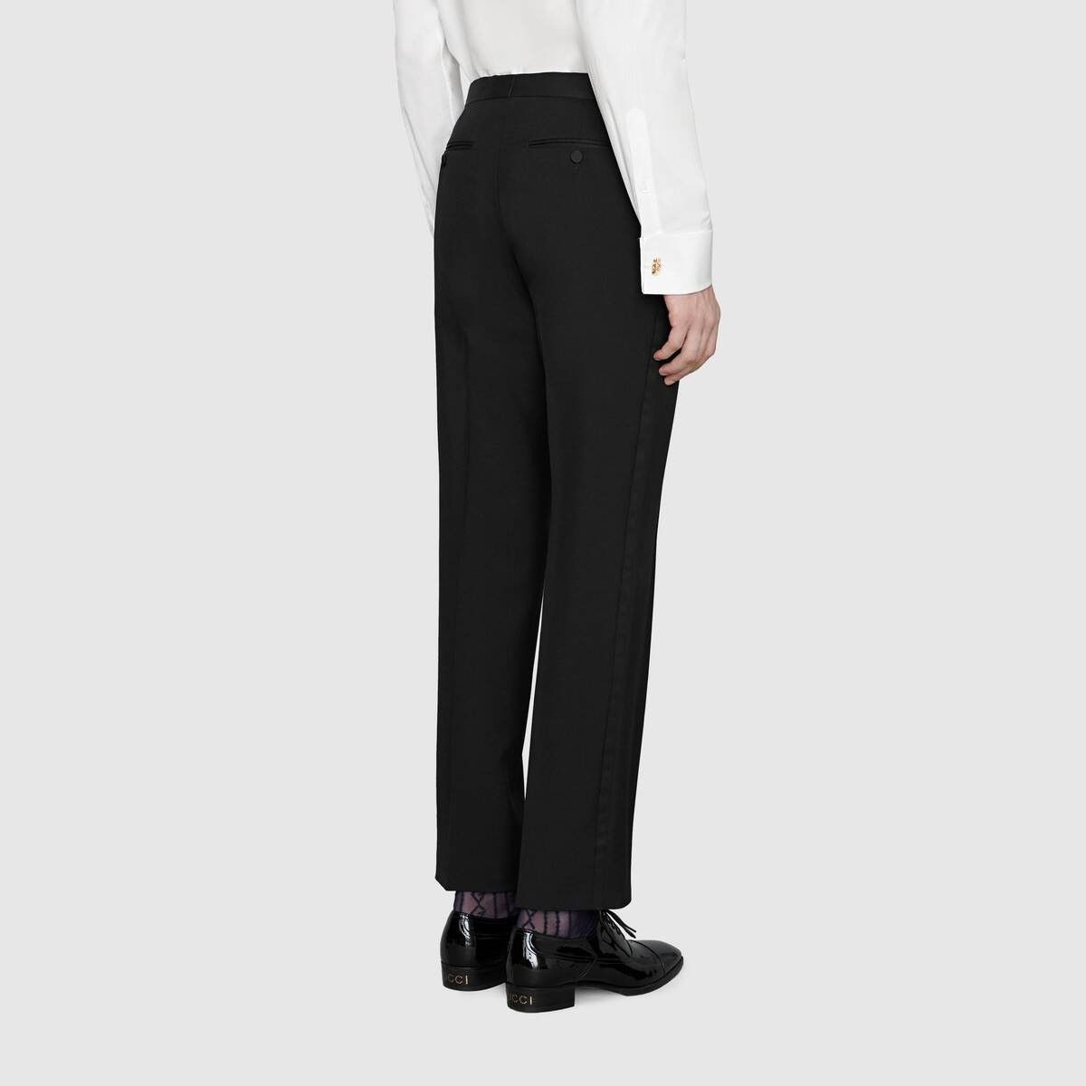 Gucci oc11z1025 Tapered Wool Mohair Tuxedo Suit in Black Size US S / EU 44-46 / 1 - 6 Thumbnail