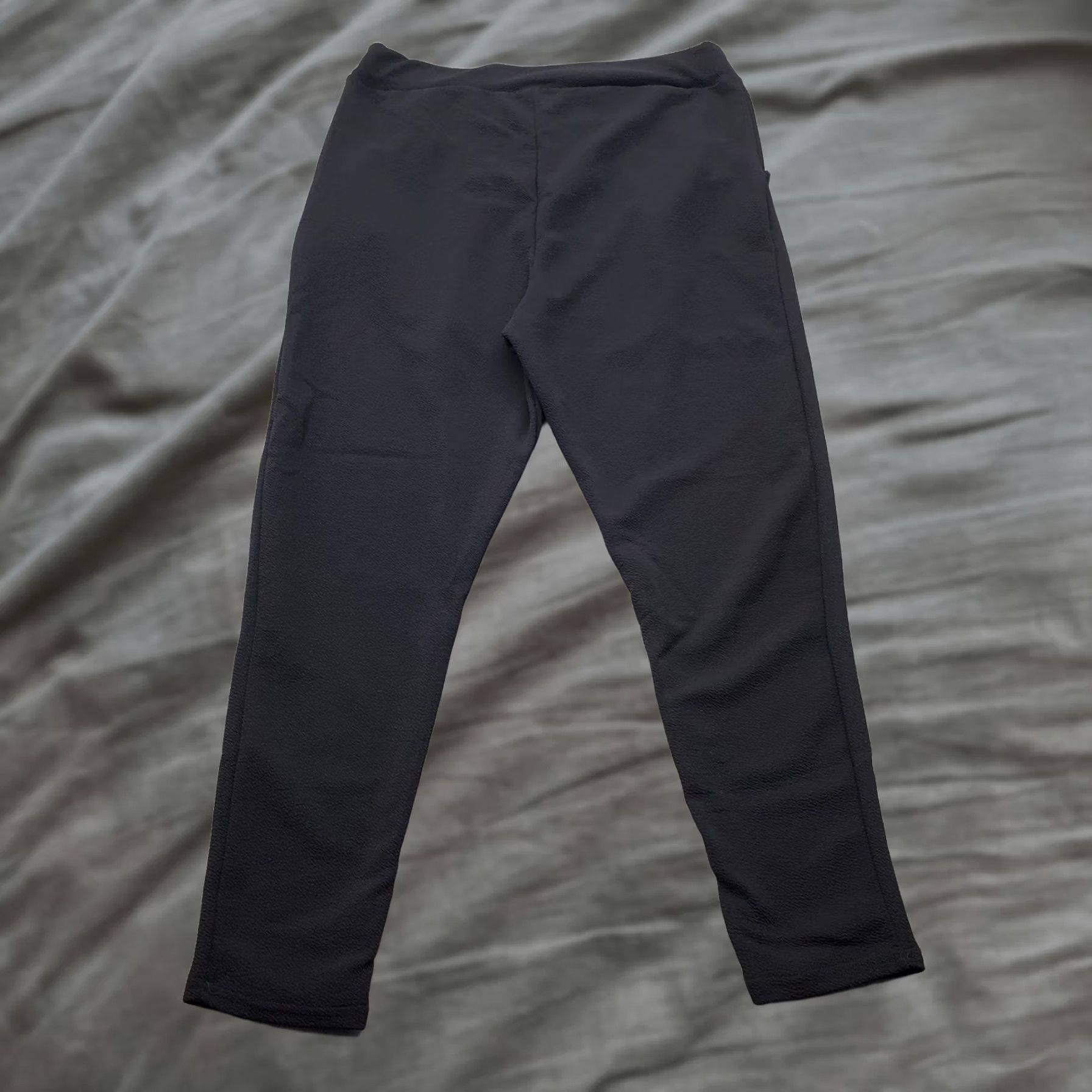 Boohoo Boohoo Pants Womens 12 Black Textured Pleat Front Stretch Elastic Waist Trouser Pants Size 34" / US 12 / IT 48 - 1 Thumbnail