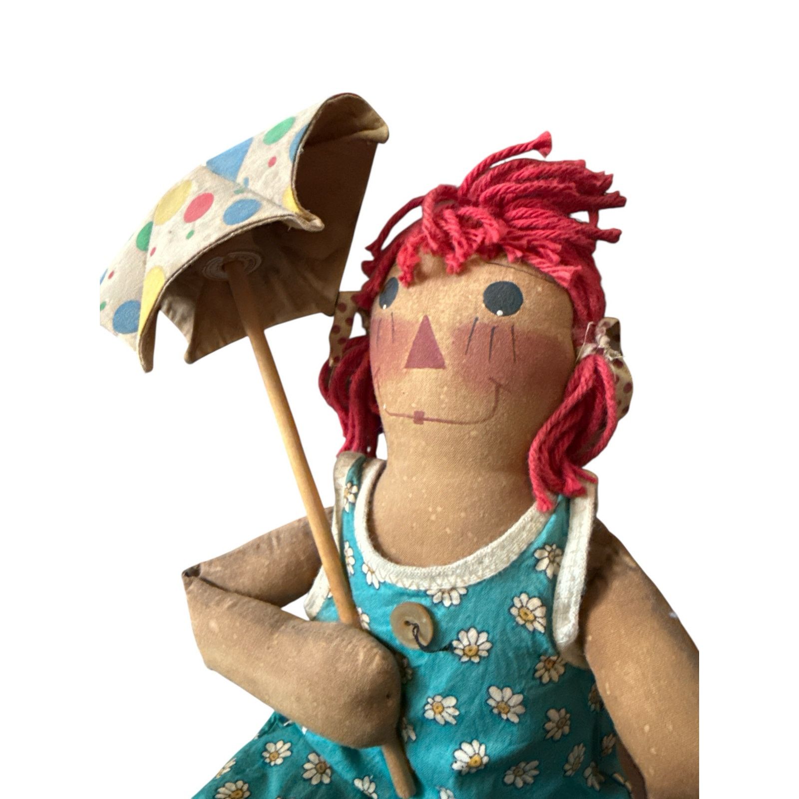 Other Vintage Handmade Raggedy Ann Beach doll RARE 16” Size ONE SIZE - 4 Thumbnail