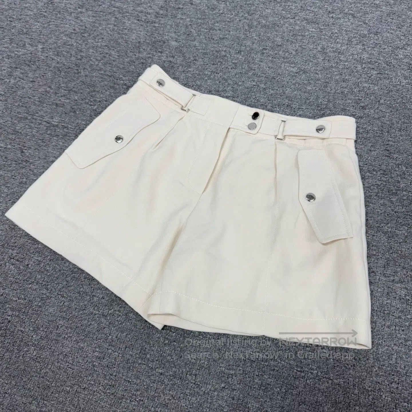 Louis Vuitton Louis Vuitton Beige Silver Buckle Suit Shorts. Size US 38 / EU 54 - 3 Thumbnail