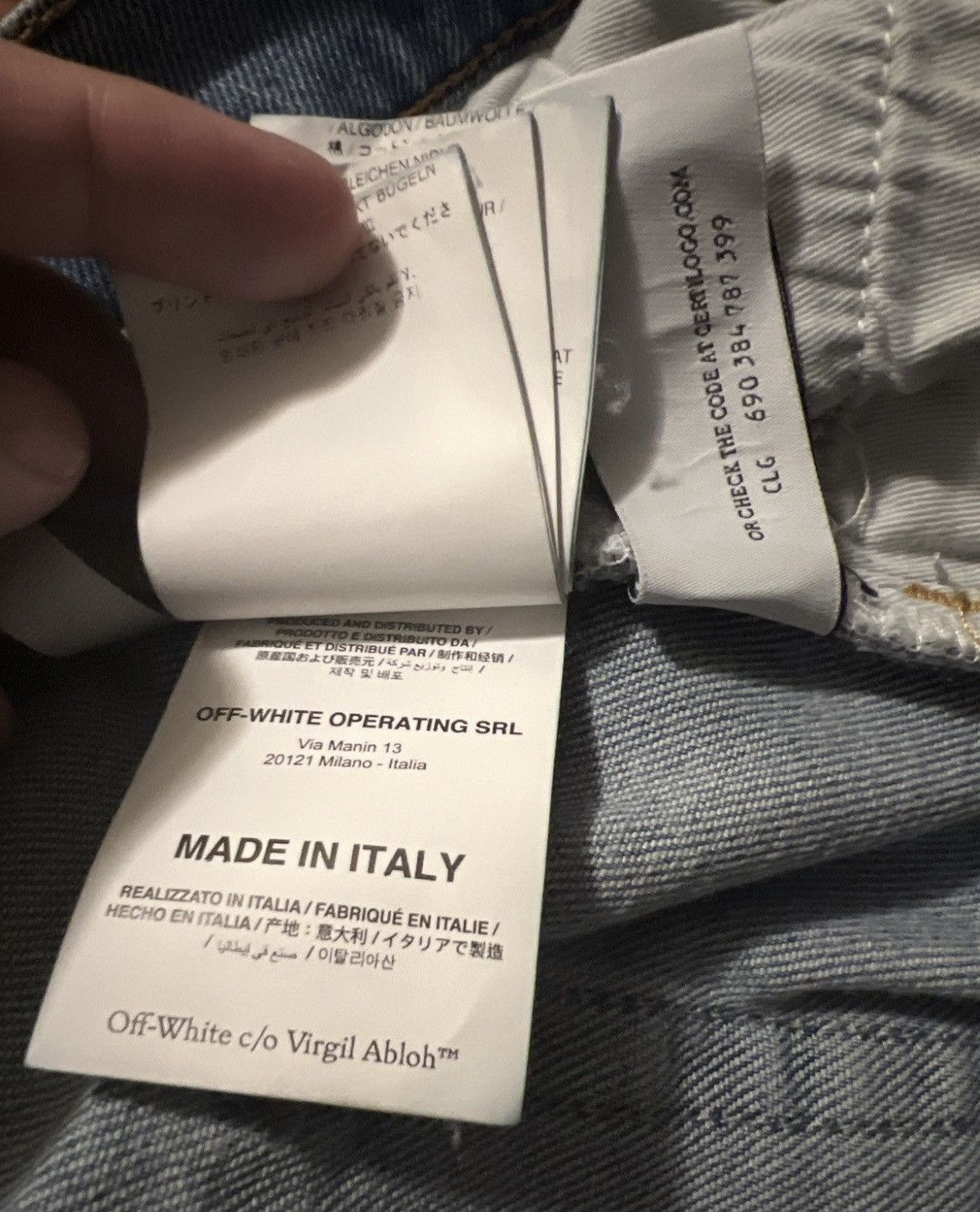 Off-White Off White Diag Pocket Jeans Size US 34 / EU 50 - 13 Thumbnail